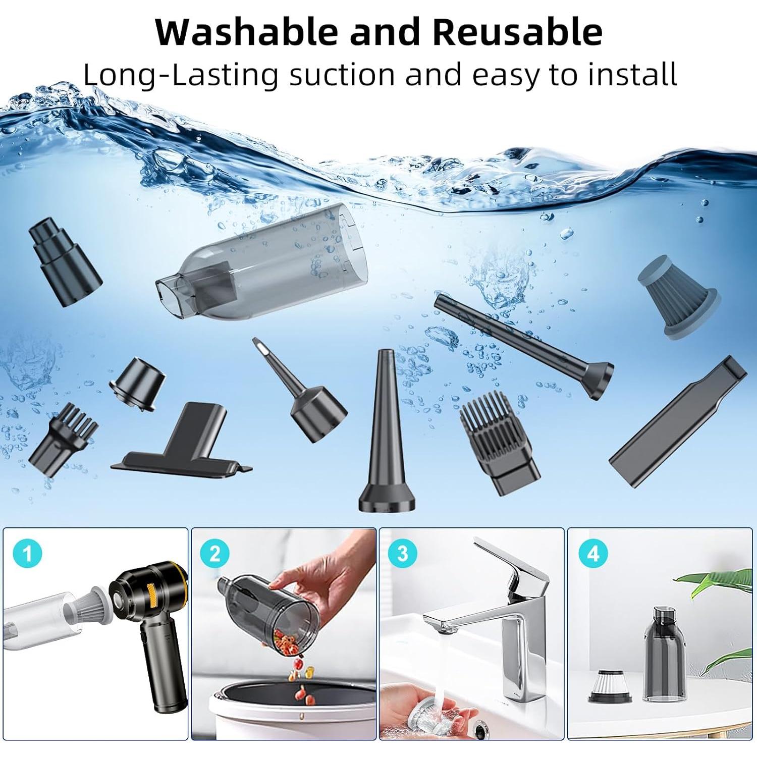 Aspiradora Portátil WINWEND VC-6688 22000PA Inalámbrica 4 en 1