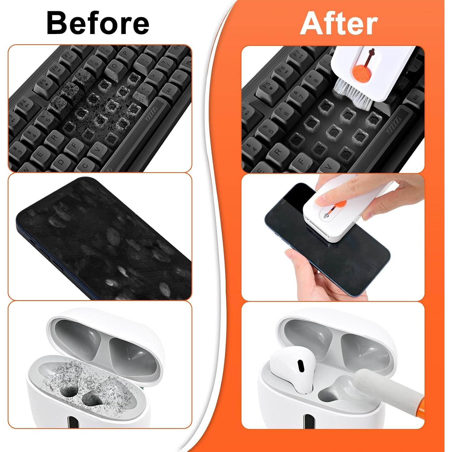 Kit de limpieza para teclado y pantalla Alatinlamp - Naranja