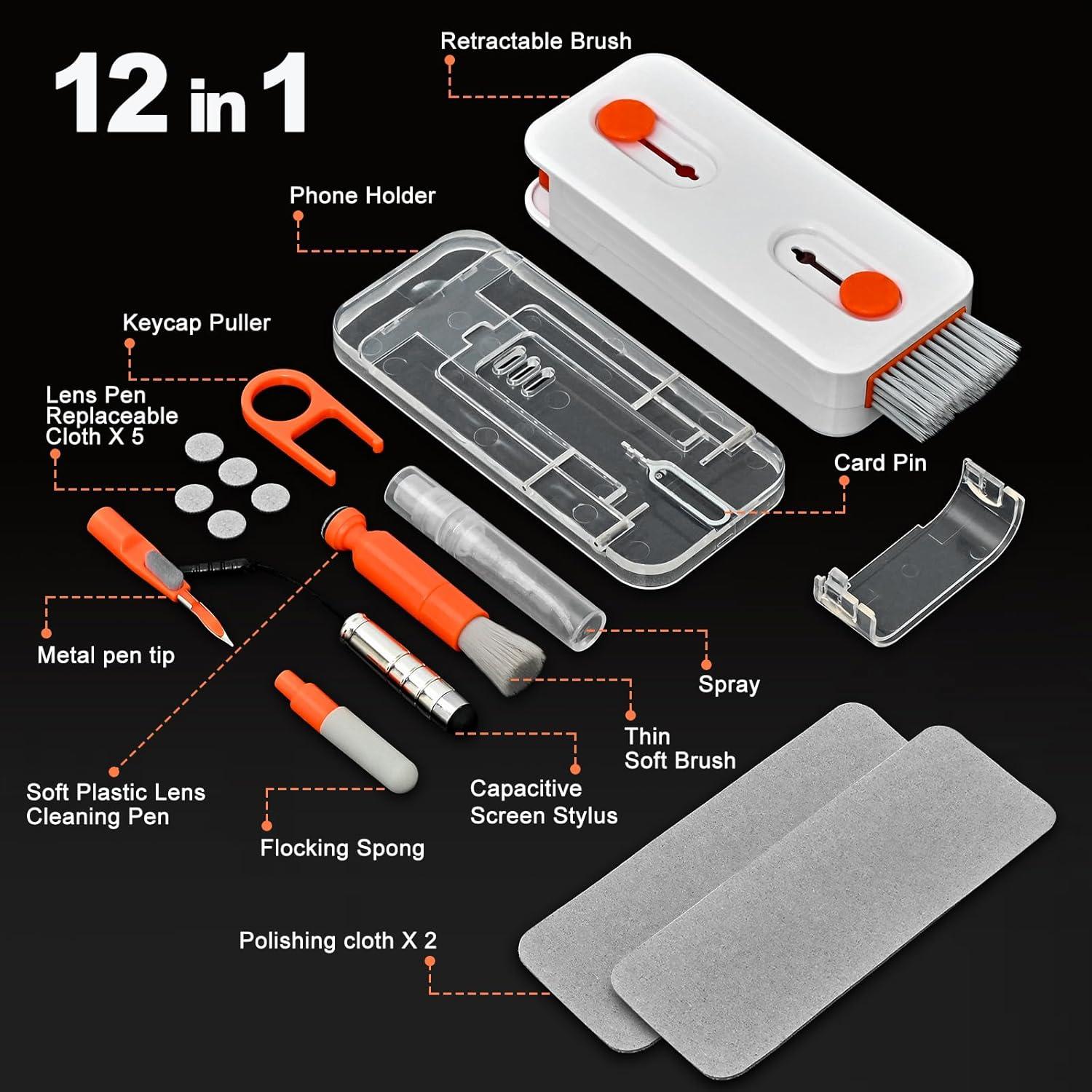 Kit de limpieza para teclado y pantalla Alatinlamp - Naranja