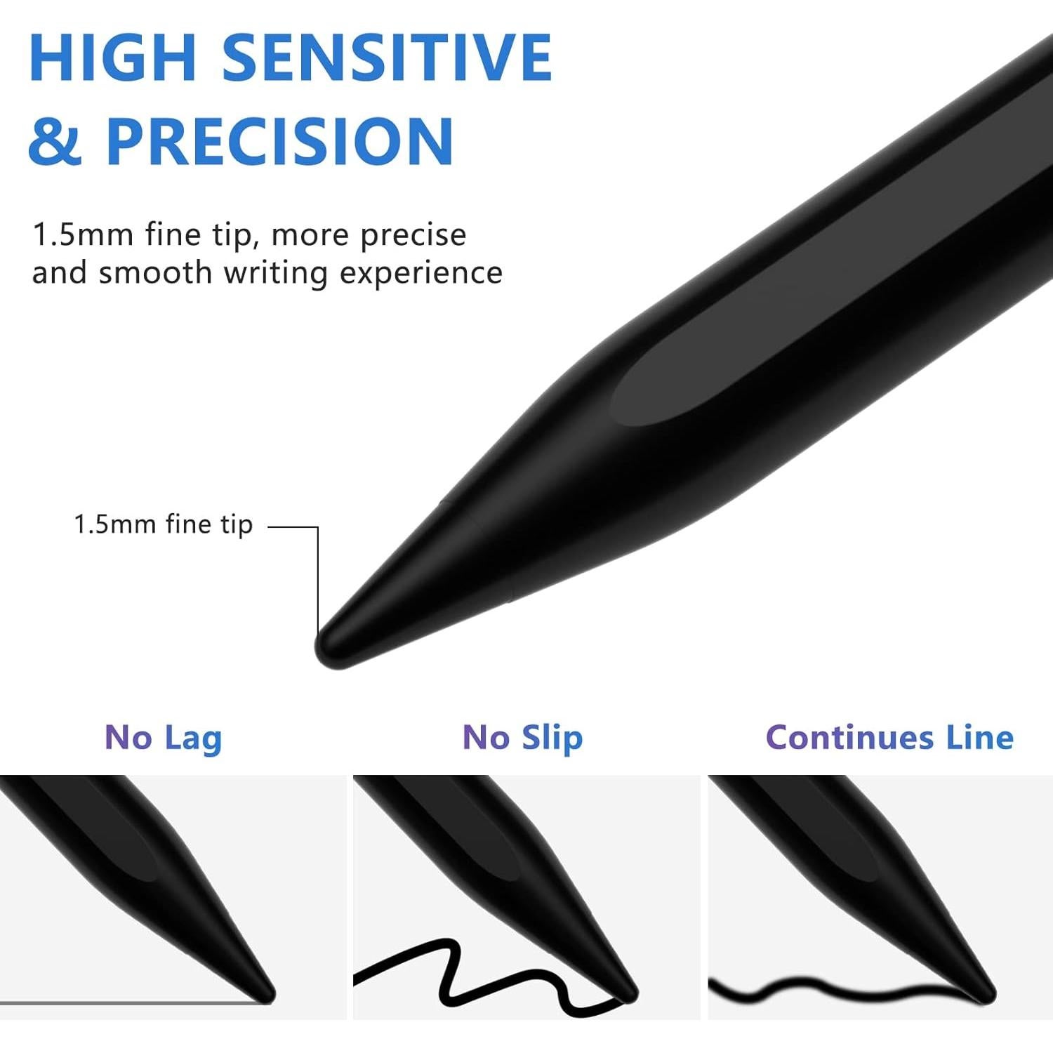 Stylus Pen for iOS&Android Touch Screens, Active Pencil for Samsung, Smart Digital Stylus Pens for Lenovo/Huawei/Vivo/Mi and Other Tablets, iPhone/Samsung/Google Pixel Smart Phones Drawing&Writing