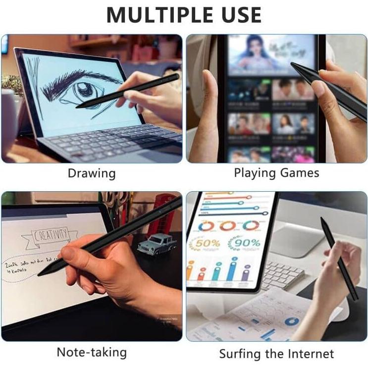 Stylus Pen for iOS&Android Touch Screens, Active Pencil for Samsung, Smart Digital Stylus Pens for Lenovo/Huawei/Vivo/Mi and Other Tablets, iPhone/Samsung/Google Pixel Smart Phones Drawing&Writing