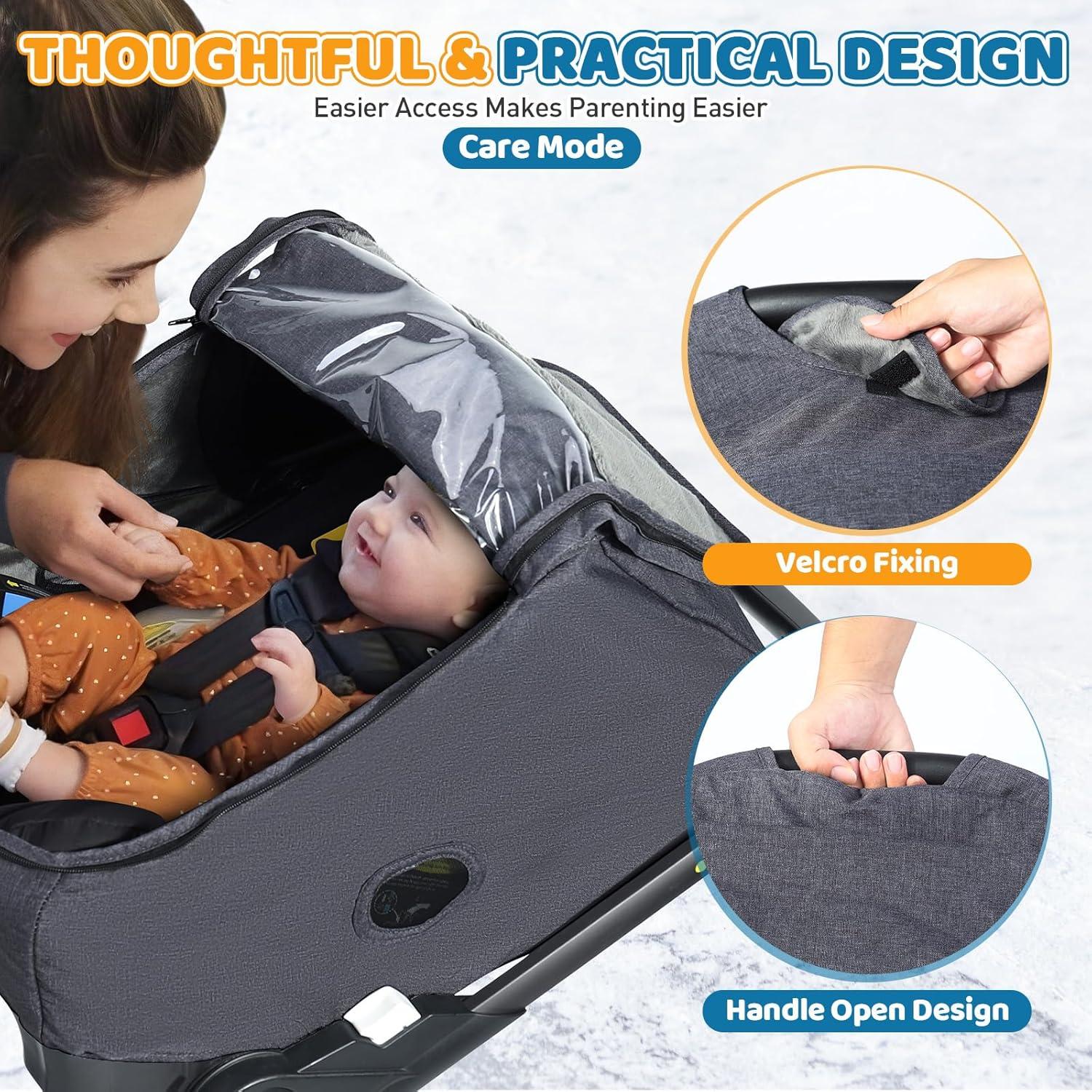 Cubierta Impermeable para Asiento de Coche Bebé Gris