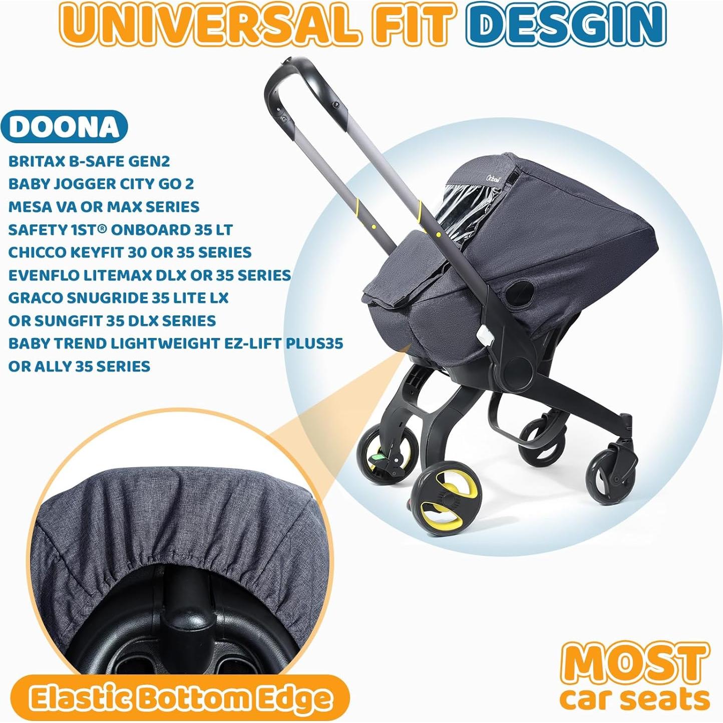 Cubierta Impermeable para Asiento de Coche Bebé Gris