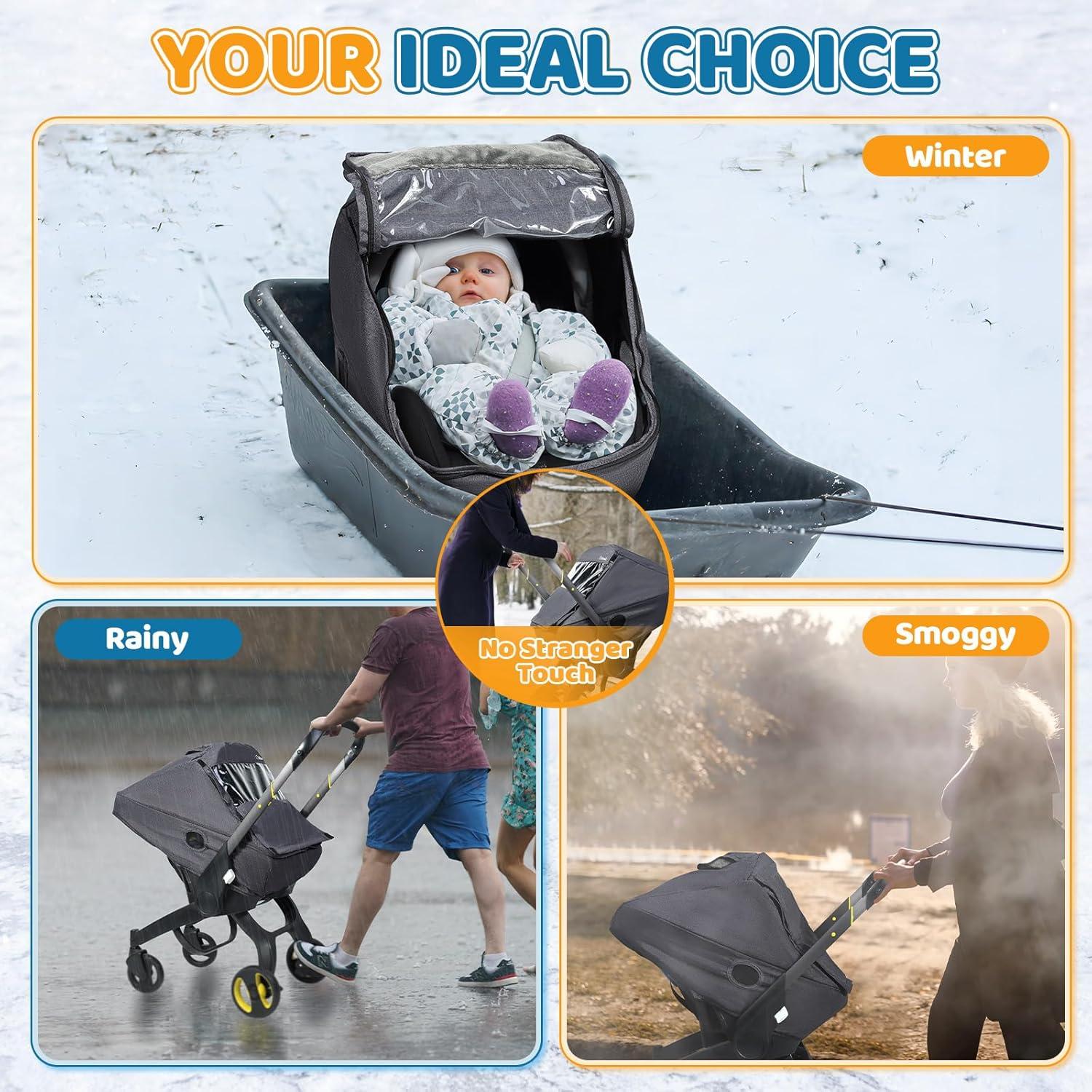 Cubierta Impermeable para Asiento de Coche Bebé Gris