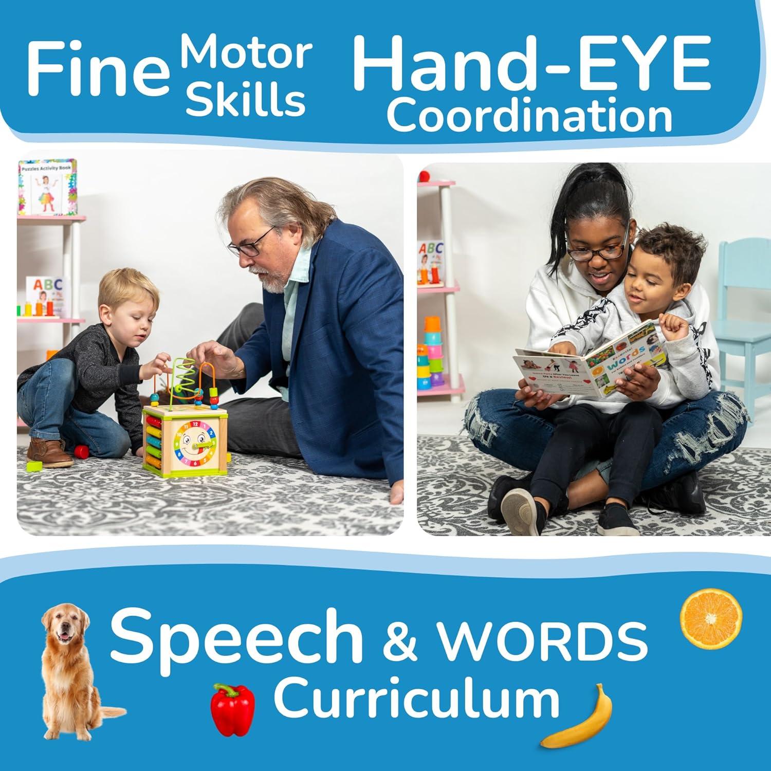 Cubo de Actividad de Madera ToyVentive 5 en 1 para Niños