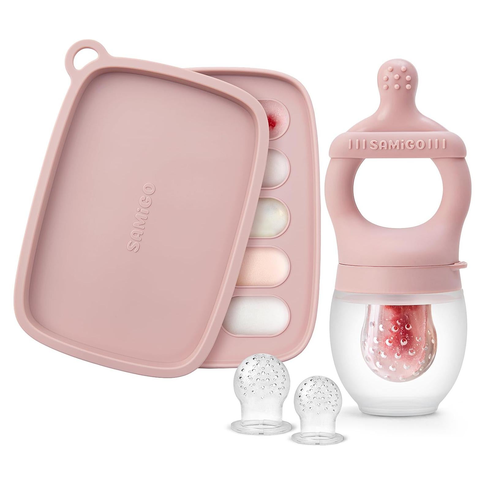 Conjunto Alimentador de Frutas y Popsicle SAMiGO - Silicona Grado Alimenticio