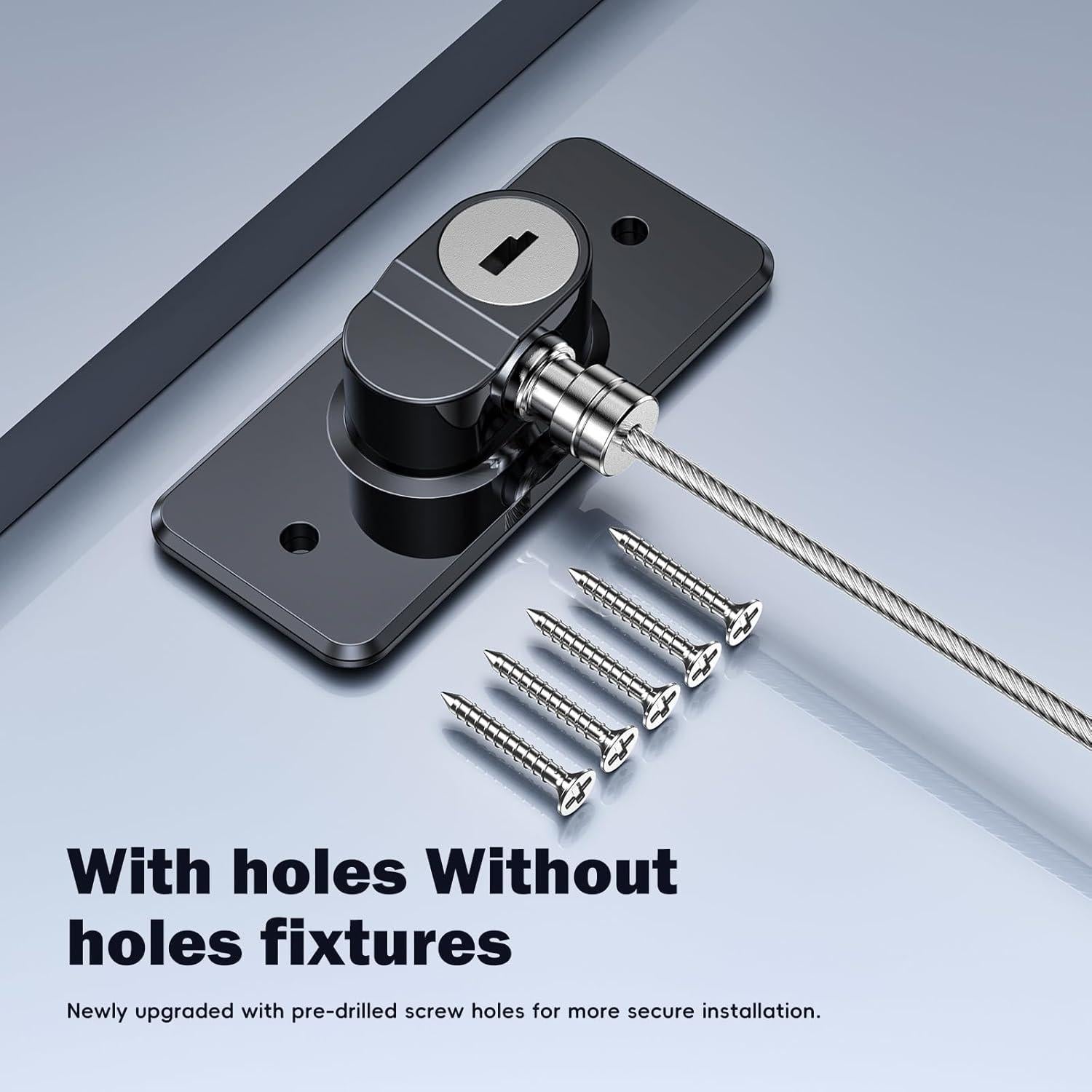 Cerradura de Refrigerador WILNIRY 2 Paquete Negra Autoadhesiva