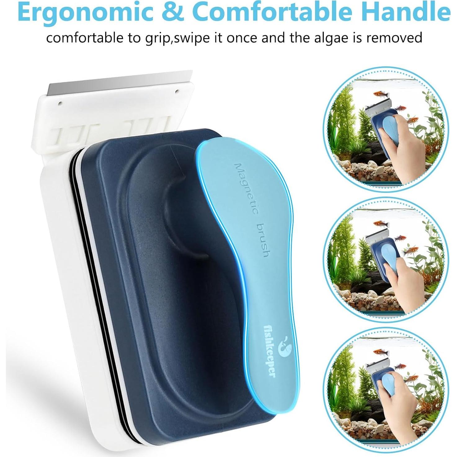 Limpiador Magnético de Acuario Fishkeeper con Raspadores