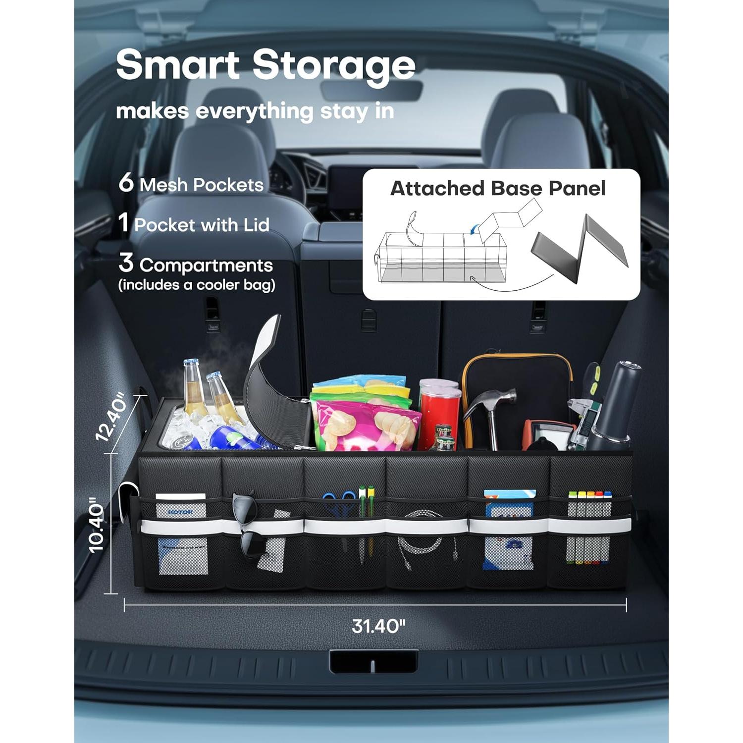 Organizador de Maletero HOTOR US11082 - 69L Plegable Negro