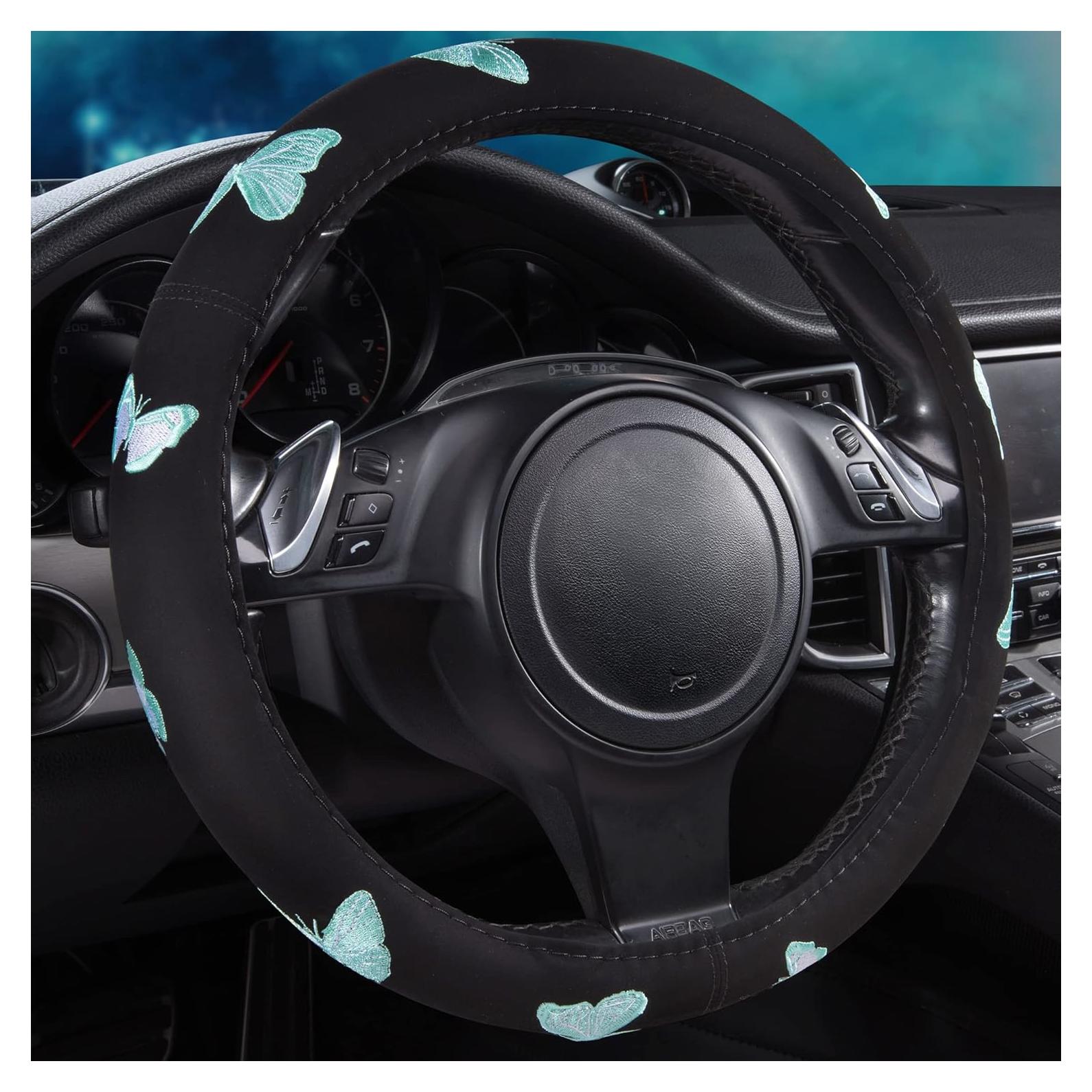 Cubierta de Volante CAR PASS 15" Antideslizante Mariposa Mint