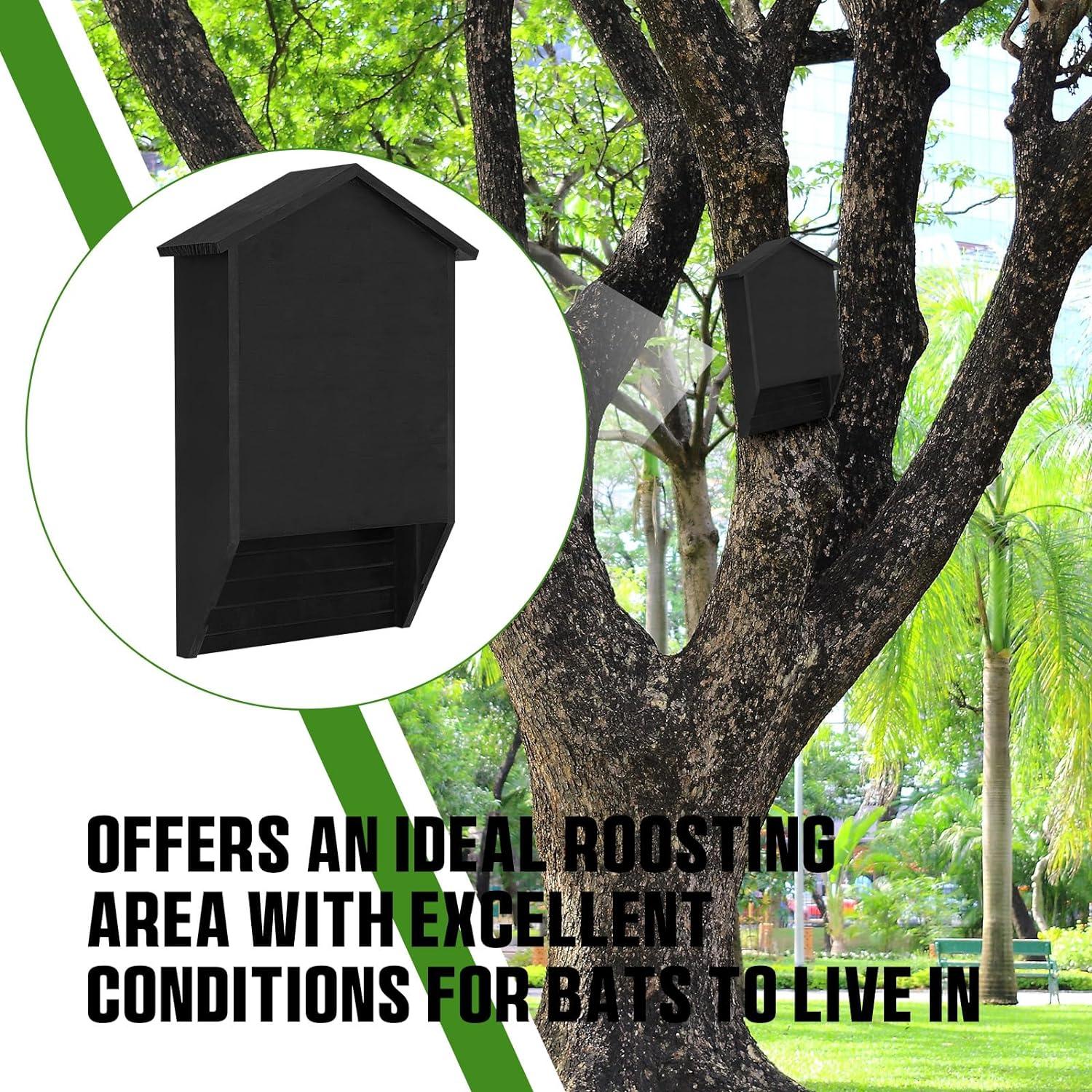 Casa para Murciélagos Wenqik de Madera 2 Cámaras 40x27 cm