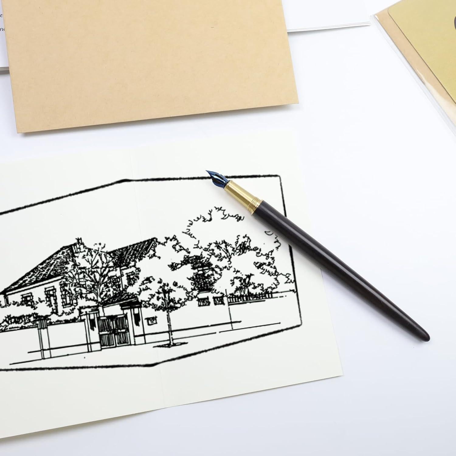 Set de 2 Plumines de Caligrafía Mewutal Cabeza de Calabaza