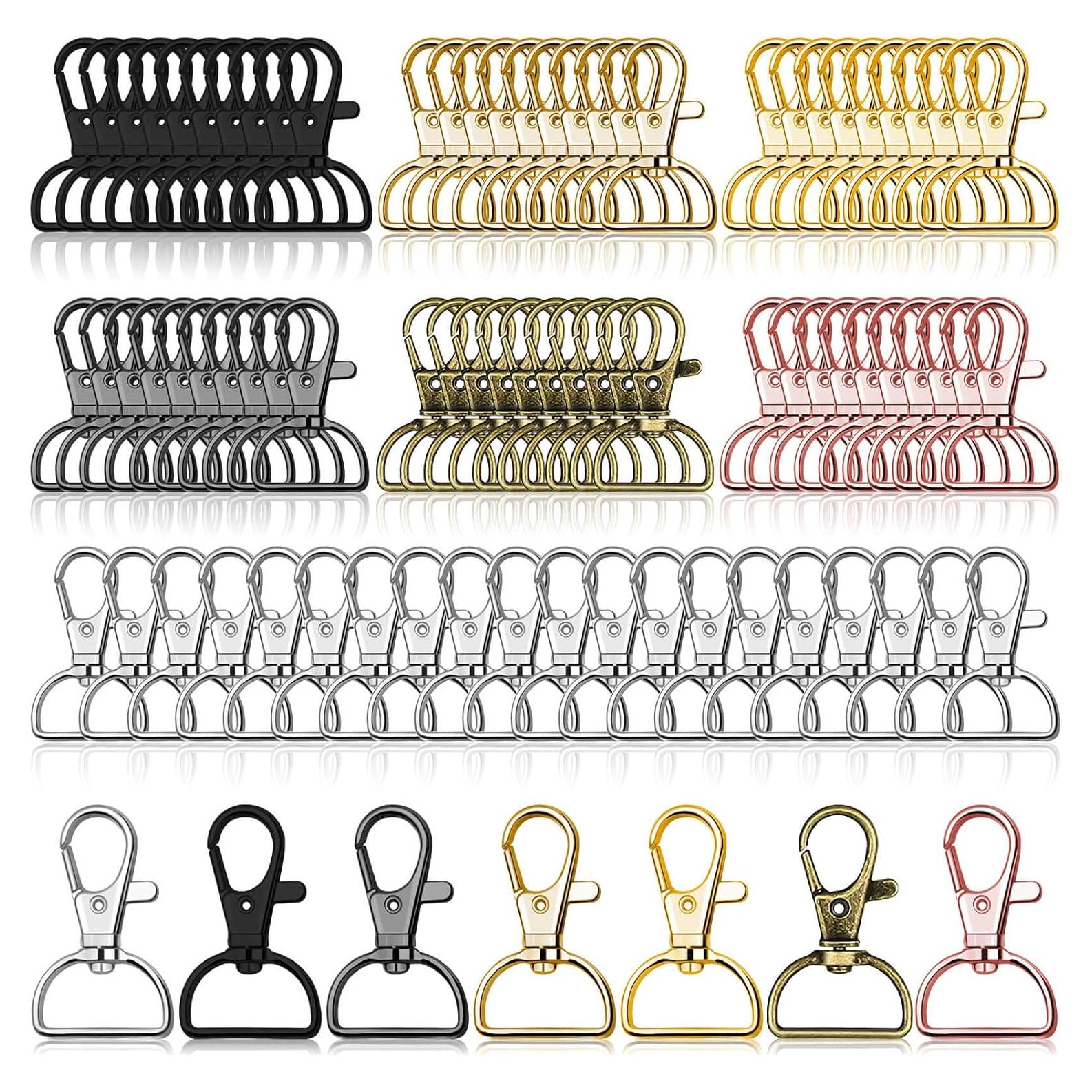 Ganchos de Clip Giratorios Anezus 80 Pcs Metal 2.54 cm