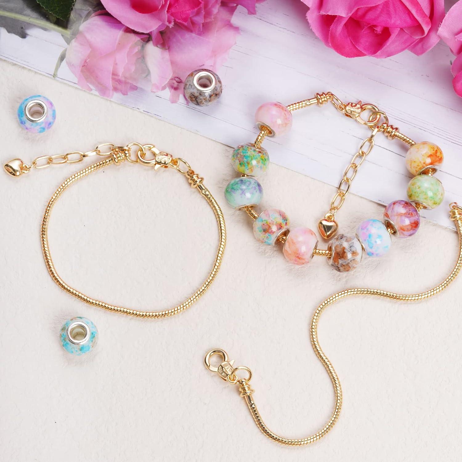 Kit de Pulseras de Cadena Tiggell 5 Piezas Corazón Oro