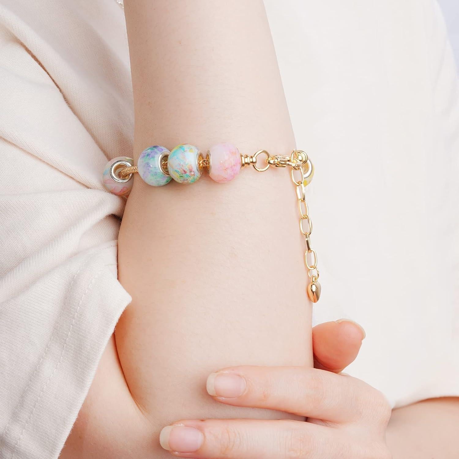 Kit de Pulseras de Cadena Tiggell 5 Piezas Corazón Oro