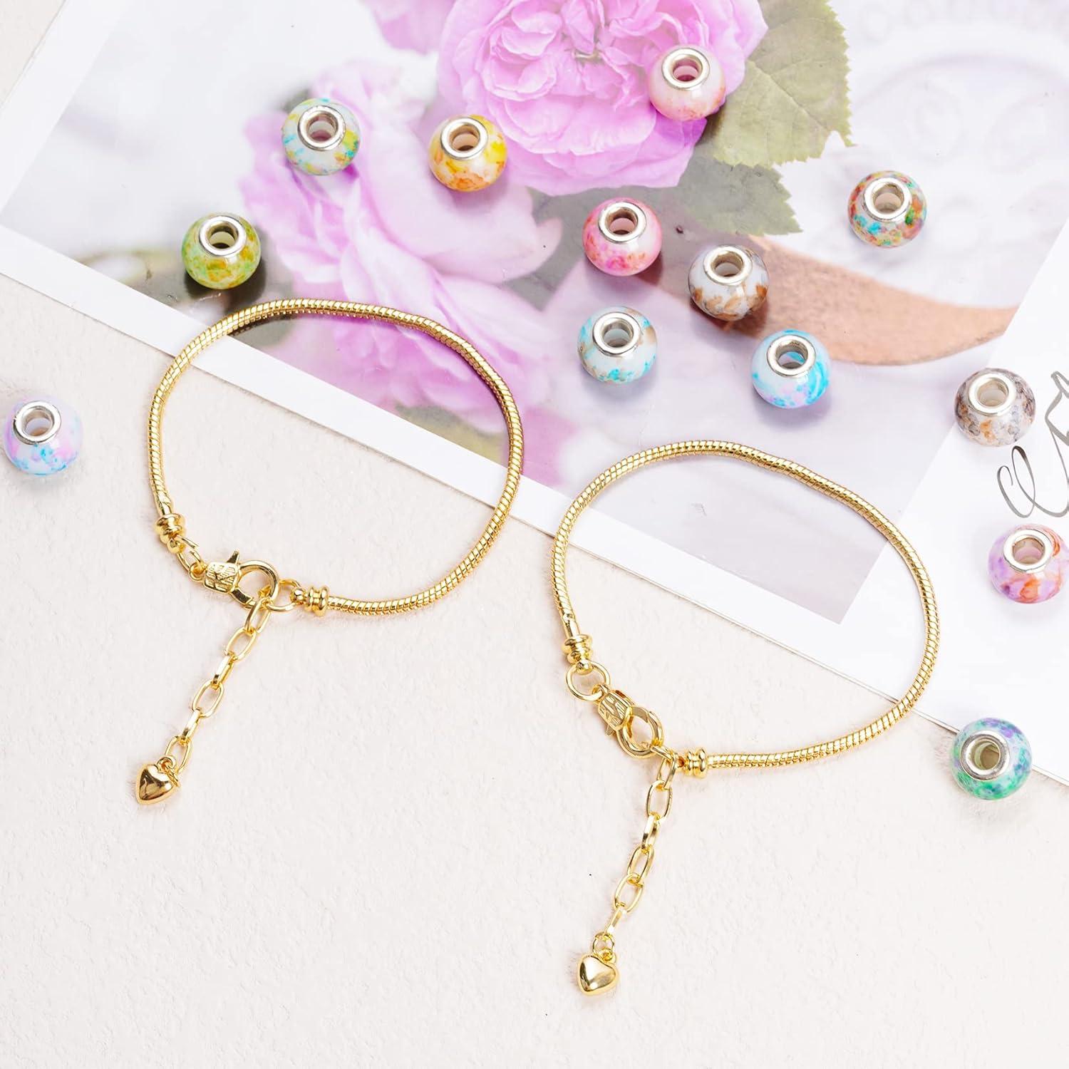 Kit de Pulseras de Cadena Tiggell 5 Piezas Corazón Oro