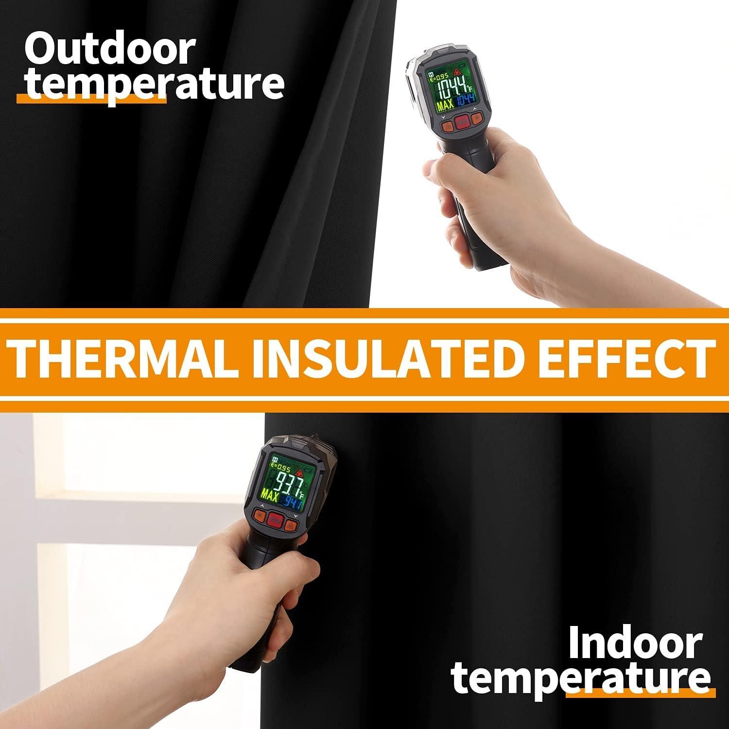 Cortinas Blackout YoungsTex Negras 86x91 cm - 2 Paneles Aislantes