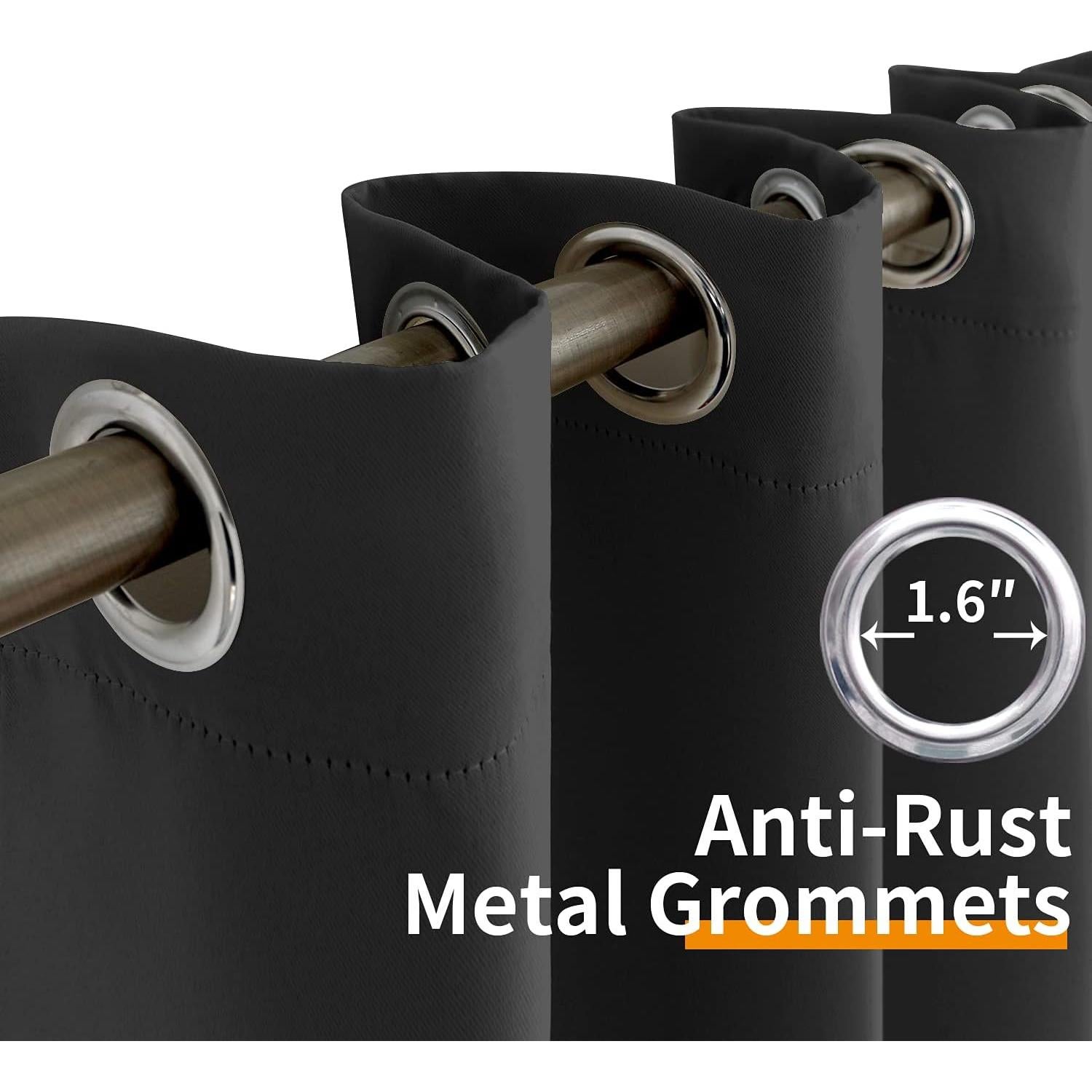 Cortinas Blackout YoungsTex Negras 86x91 cm - 2 Paneles Aislantes