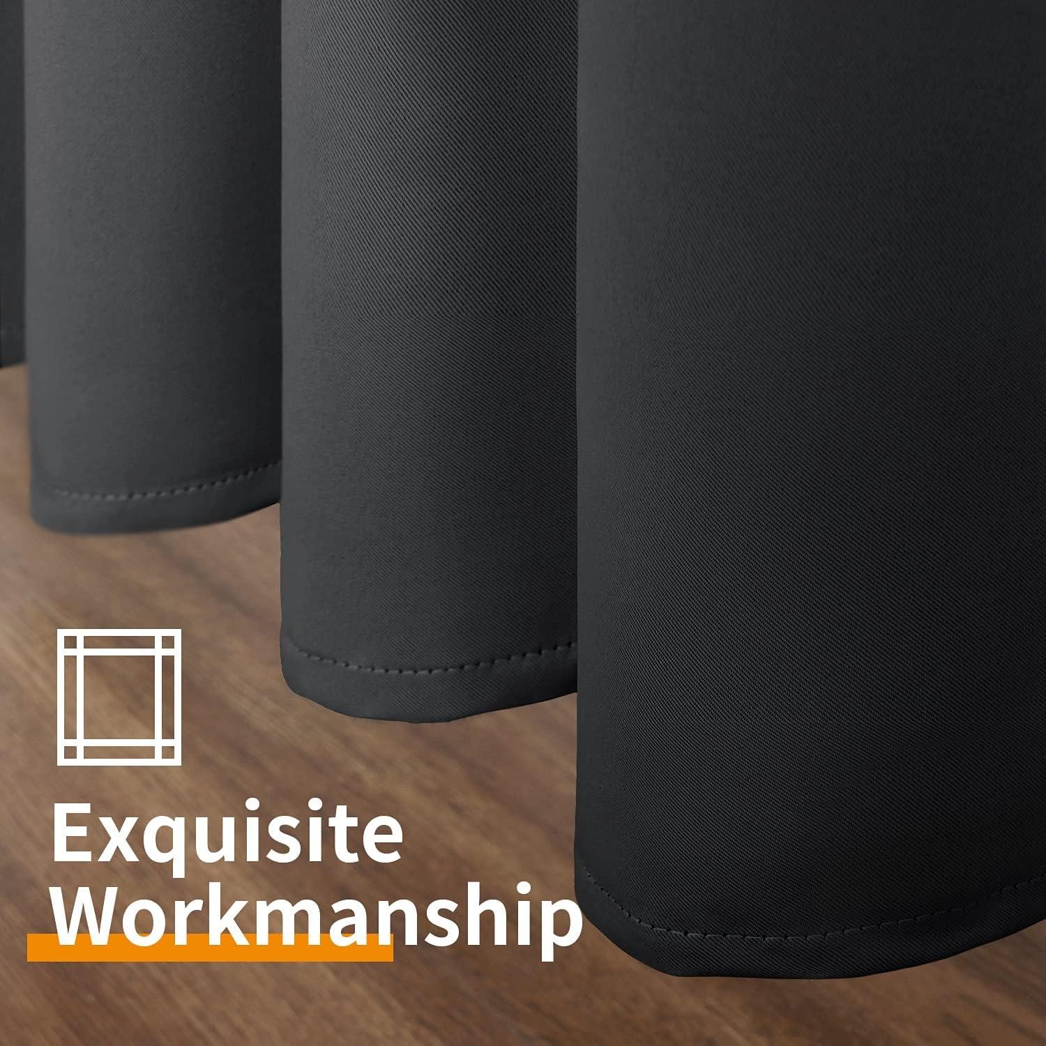 Cortinas Blackout YoungsTex Negras 86x91 cm - 2 Paneles Aislantes