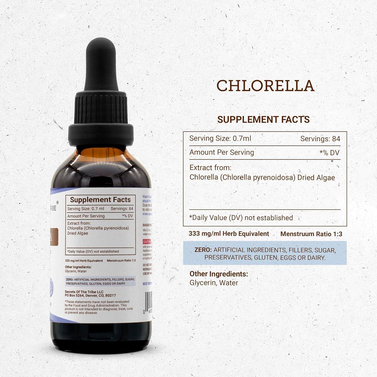Tintura de Chlorella Sin Alcohol Secretos de la Tribu 59.15 ml