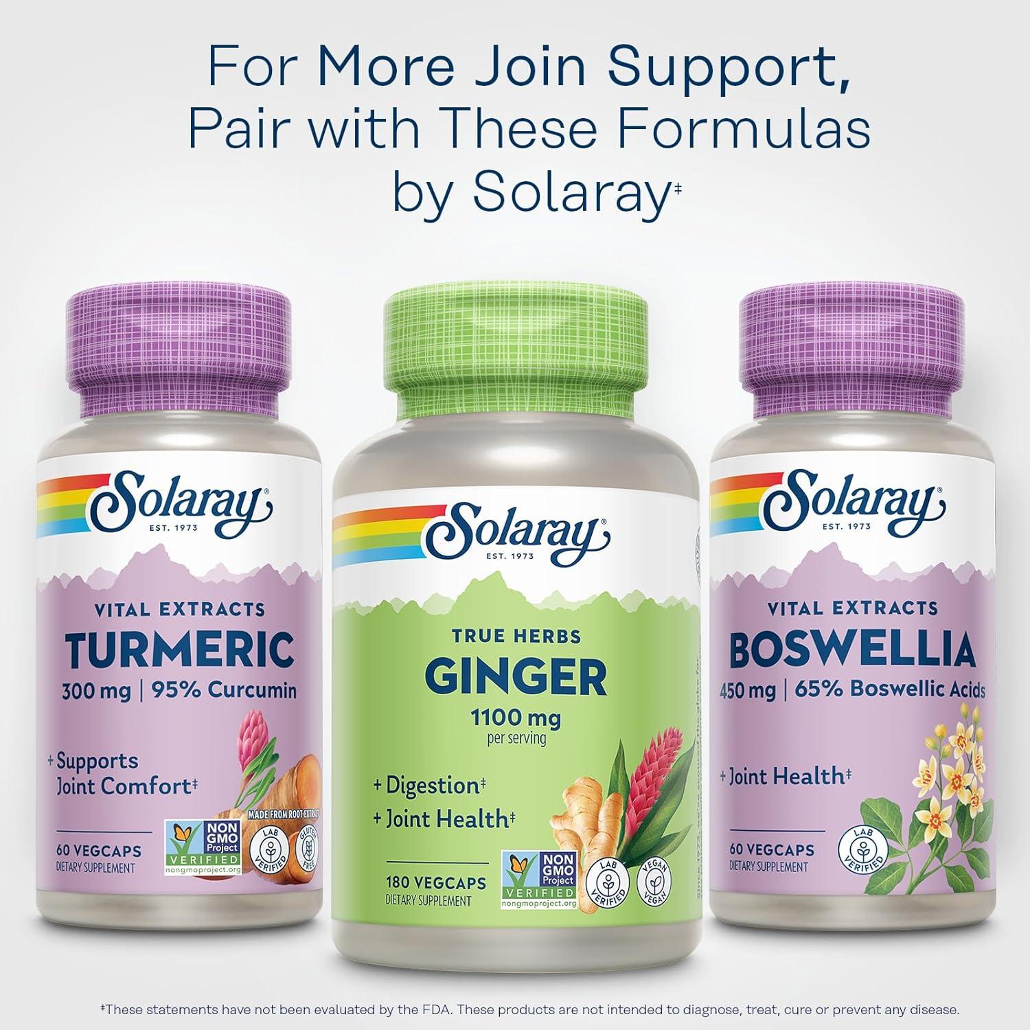 Suplemento de Cúrcuma Solaray 300 mg - 95% Curcumina Vegano