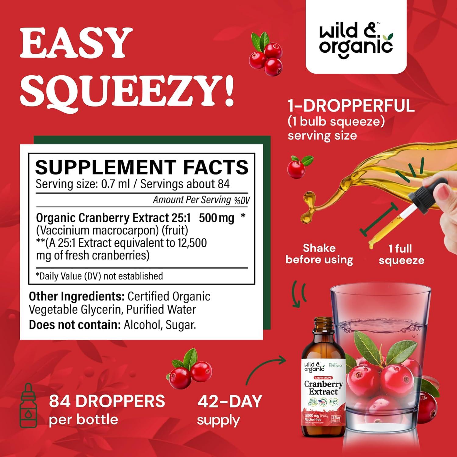 Suplemento Líquido de Arándano Silvestre 59 ml - Wild & Organic