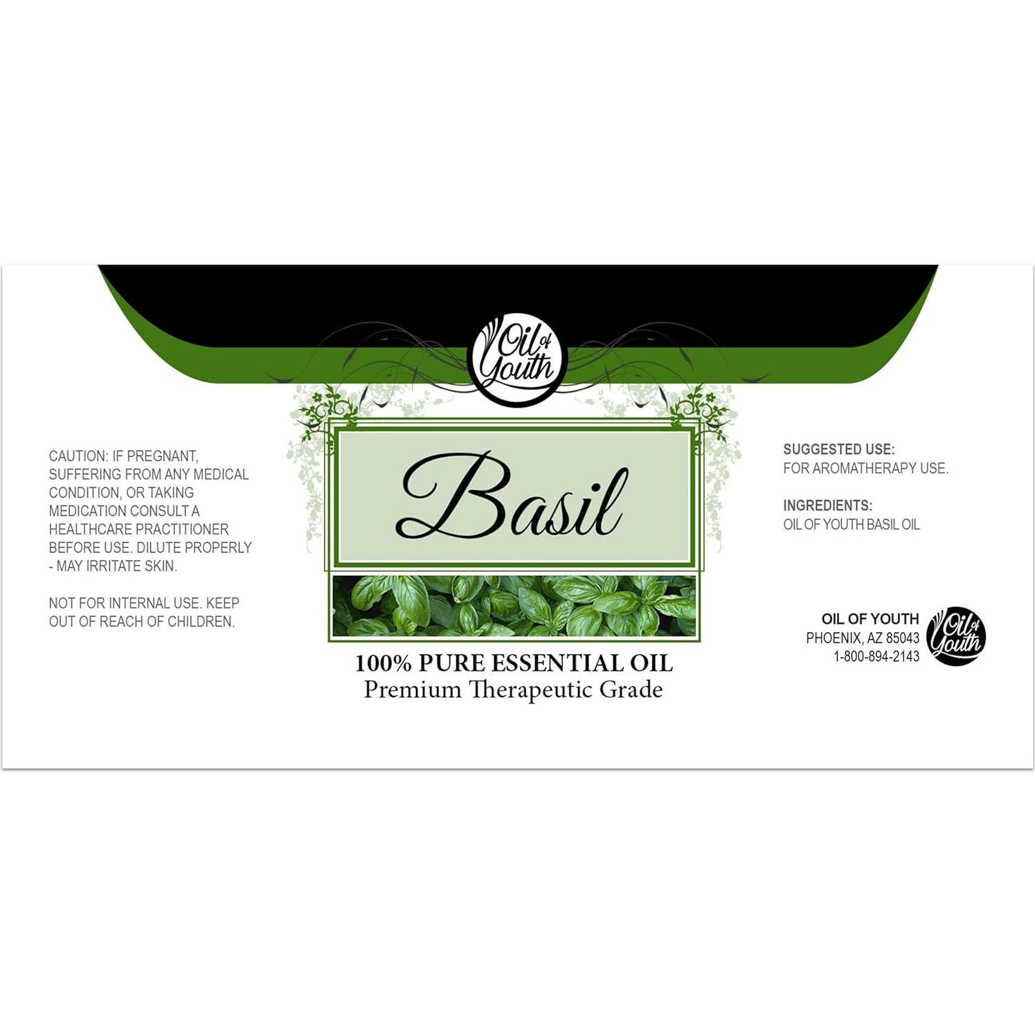 Aceite Esencial de Albahaca Oil of Youth 118 ml - Grado Terapéutico