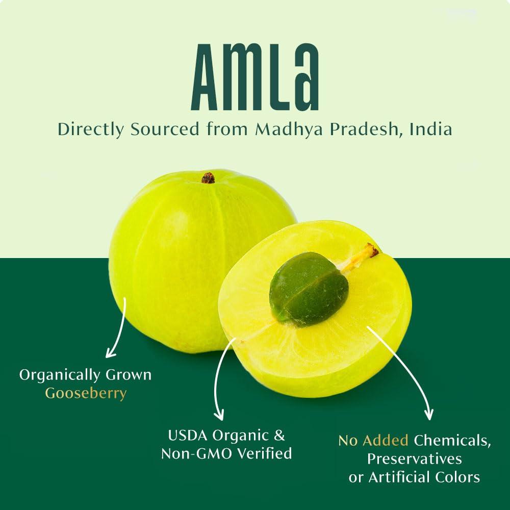 Polvo de Amla Orgánico VAHDAM 70g - Sin Gluten, Crudo, Amalaki