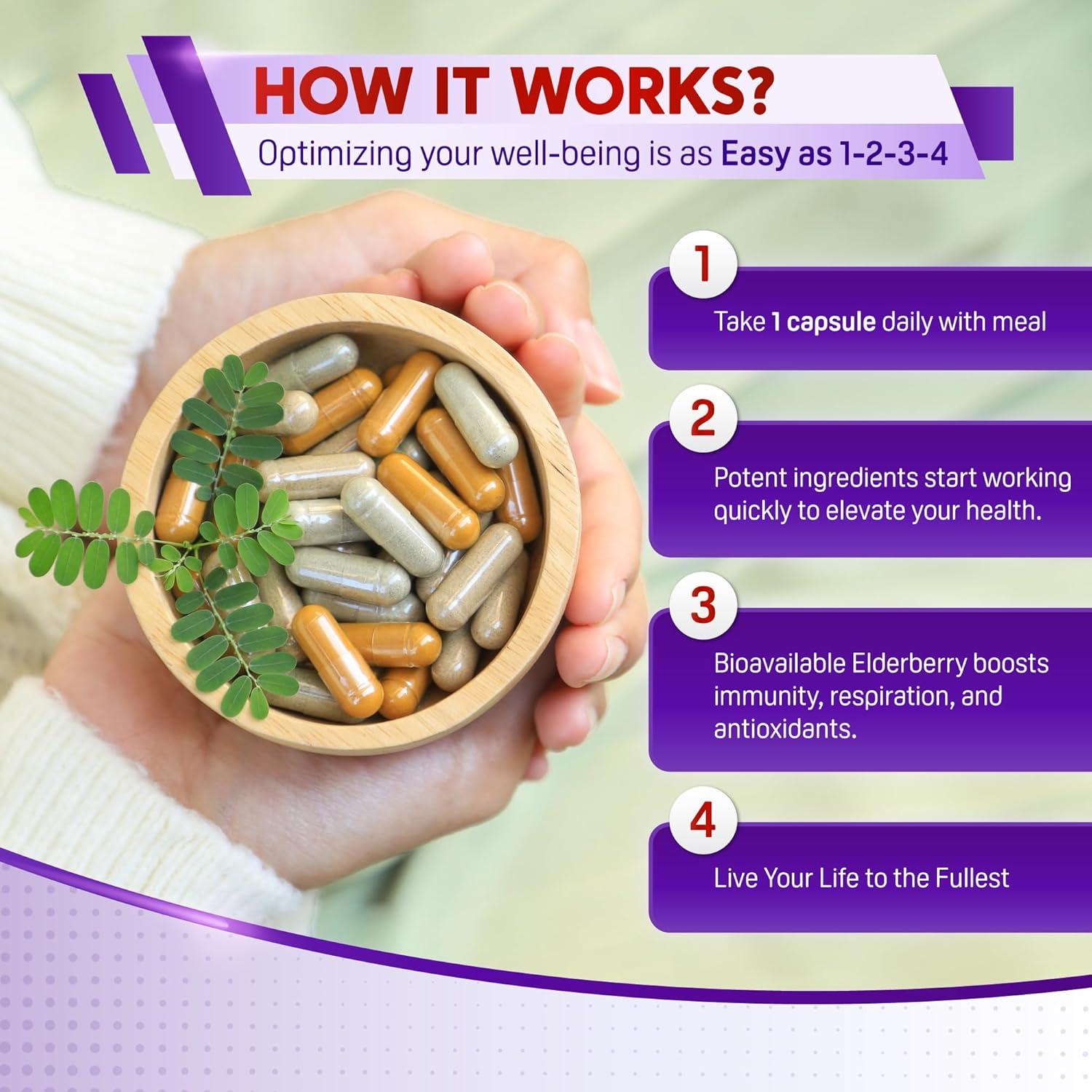 Suplemento Saúco Quercetina Cúrcuma Zinc 150 Cápsulas