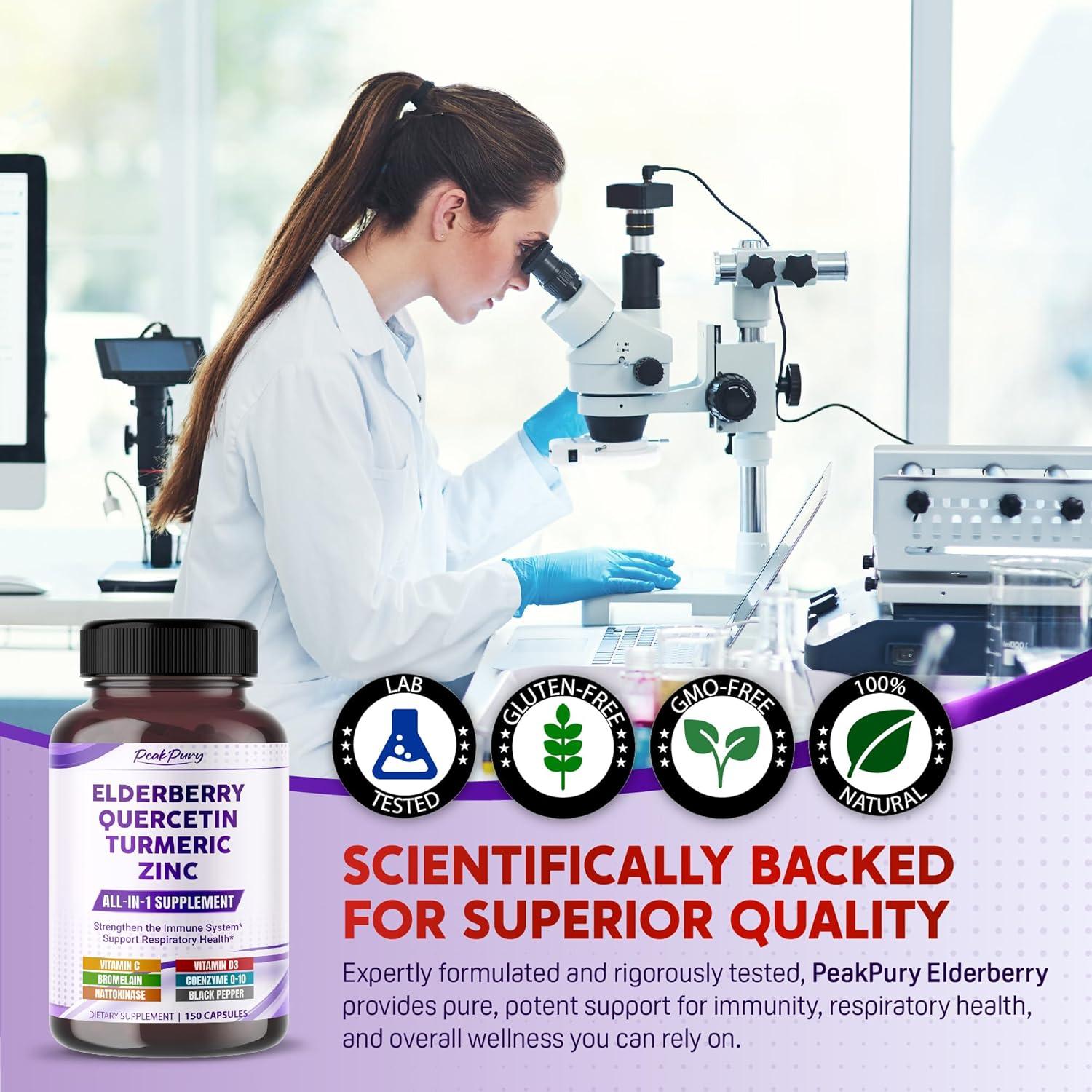 Suplemento Saúco Quercetina Cúrcuma Zinc 150 Cápsulas