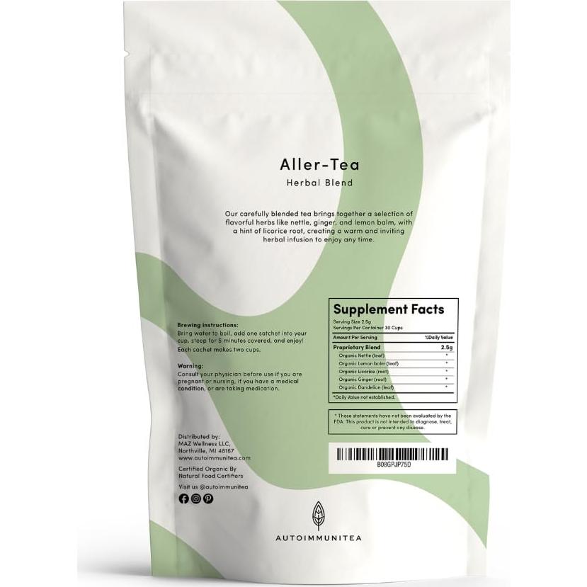 Té Calmante Orgánico AutoimmuniTea 15 Sachets Alivio Alergias