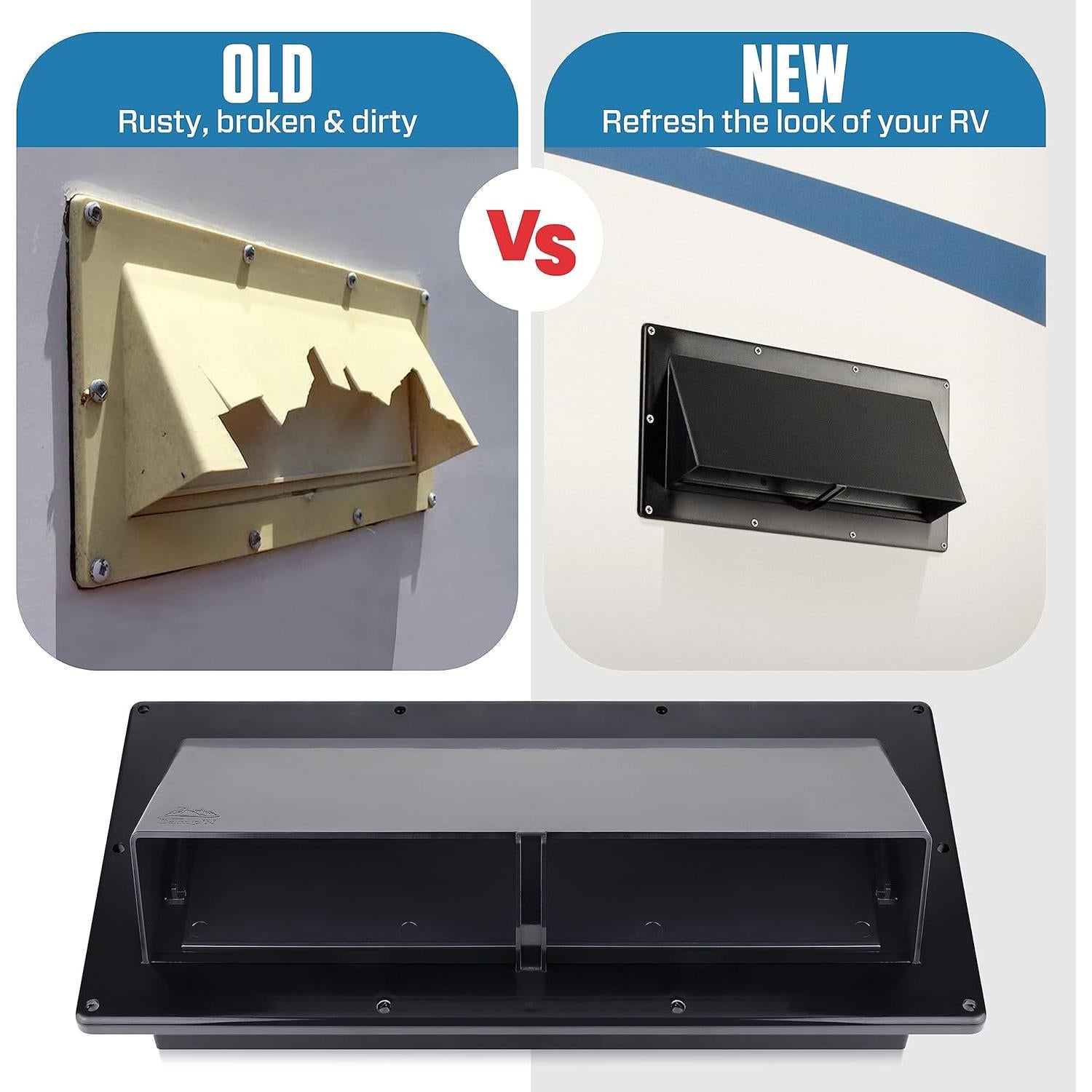 Cubierta de Ventilación de Escape Camp'N RV Negra 30.5x14x10.2cm