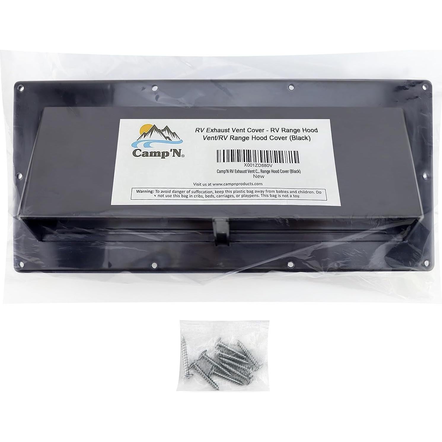 Cubierta de Ventilación de Escape Camp'N RV Negra 30.5x14x10.2cm