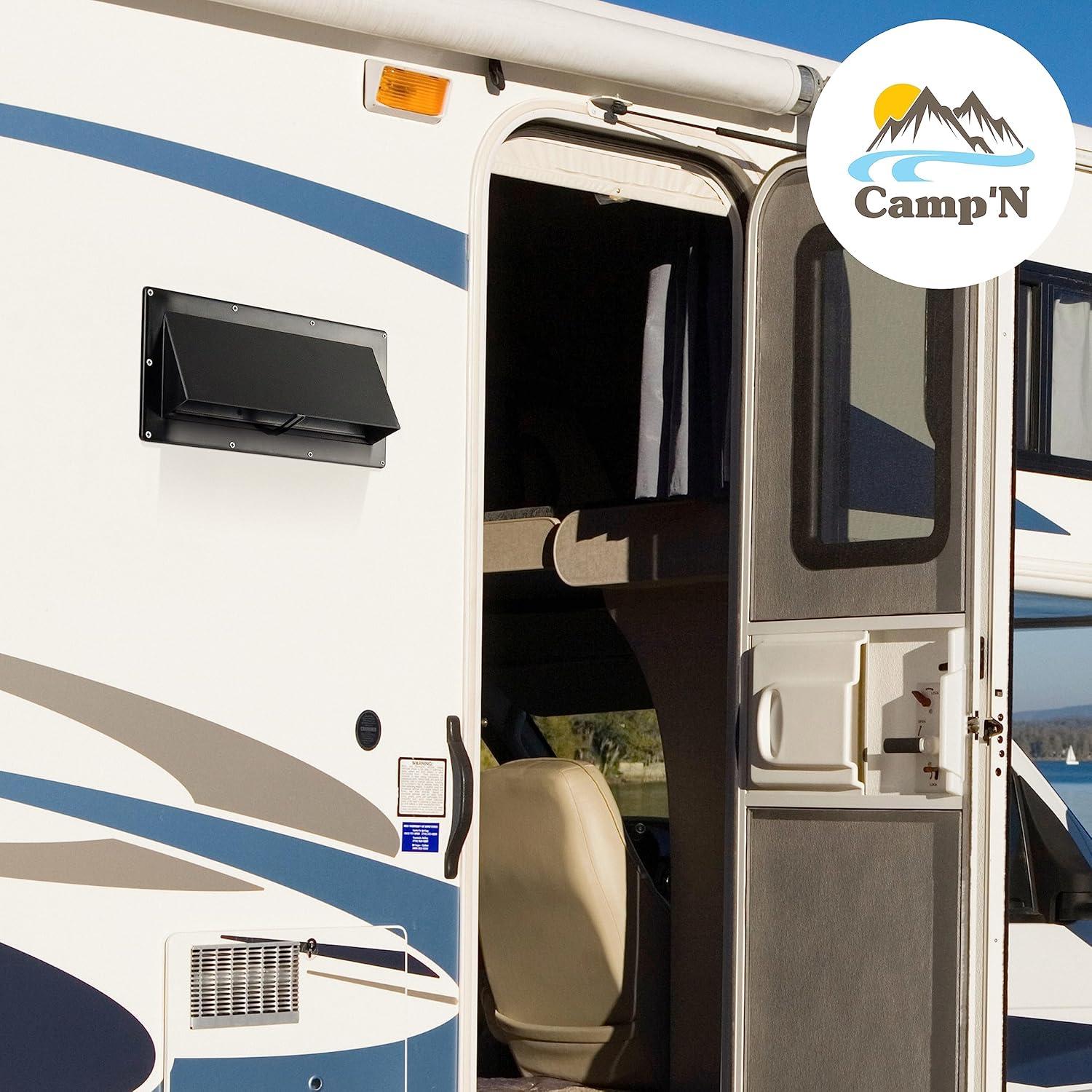 Cubierta de Ventilación de Escape Camp'N RV Negra 30.5x14x10.2cm