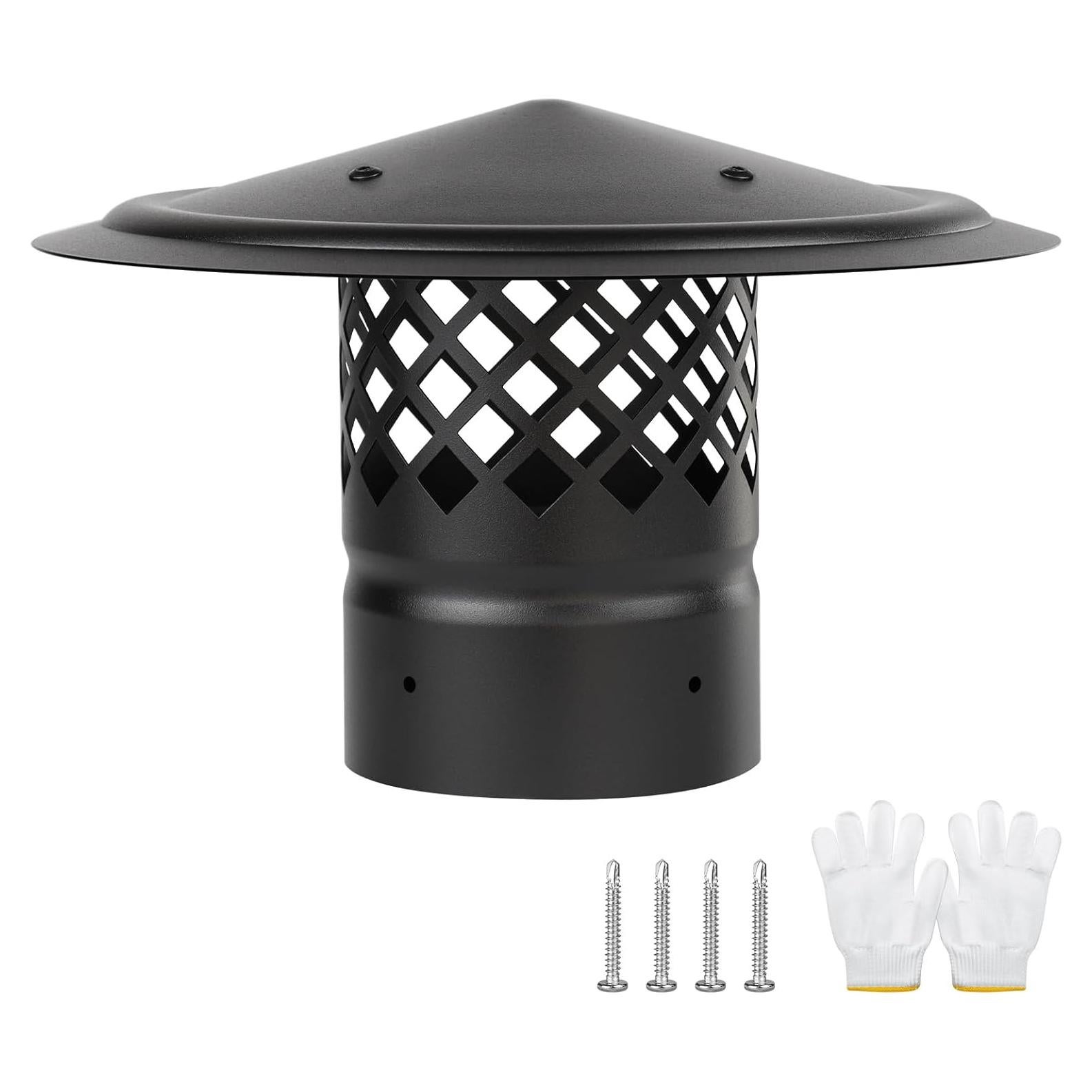 Tapa de Chimenea Redonda 4 Pulgadas Acero Galvanizado - Ventilación