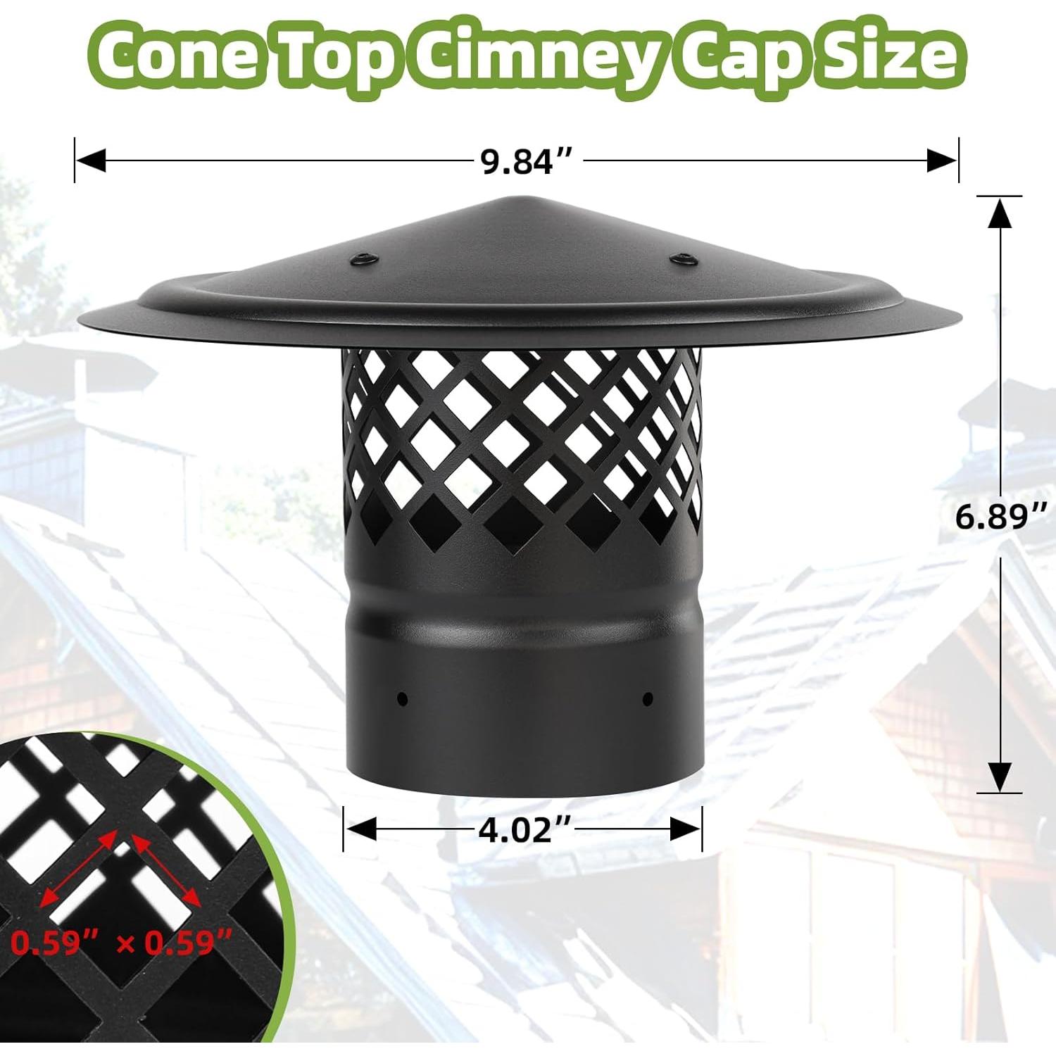 Tapa de Chimenea Redonda 4 Pulgadas Acero Galvanizado - Ventilación