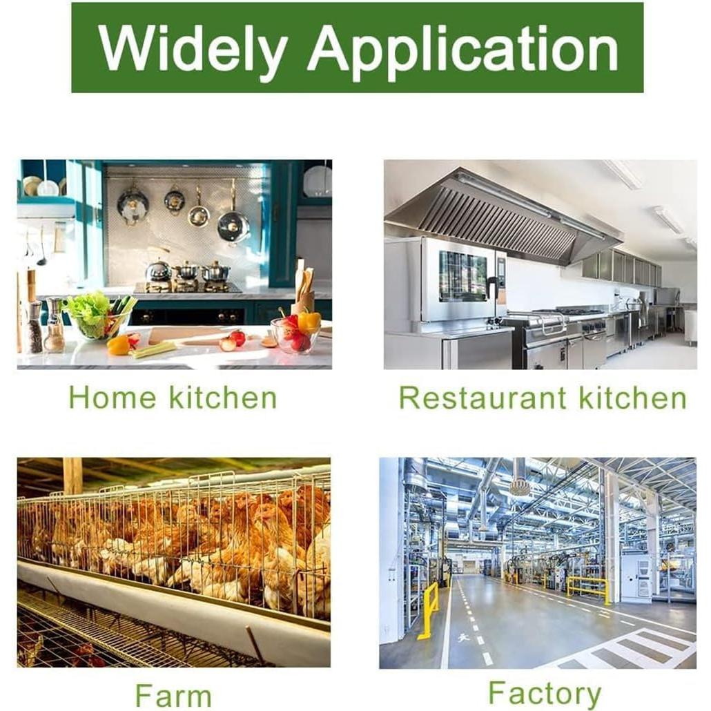 Ventilador de Pared Cuadrado KEIBIKEIDI 100mm Acero Inoxidable