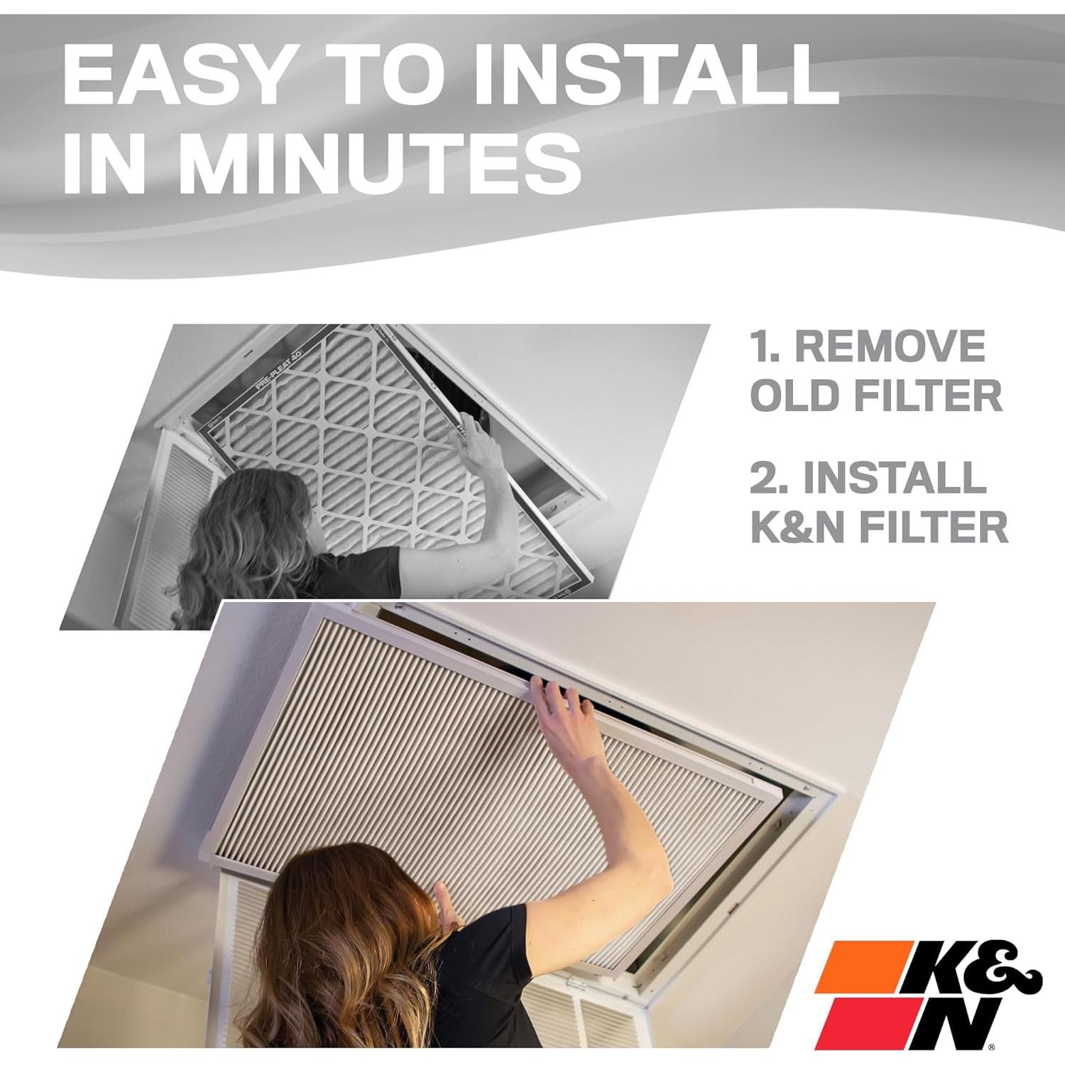 Filtro de Aire Lavable K&N HVC-8-12025 Merv 8 49.5x62.2 cm