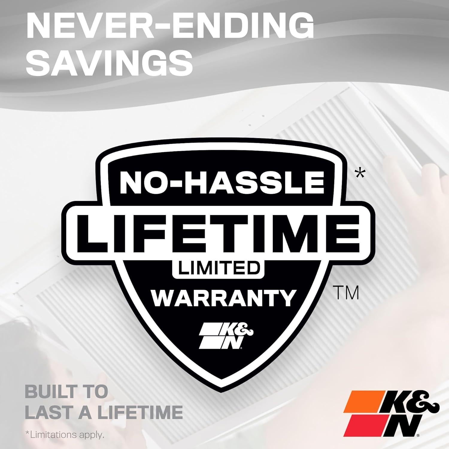 Filtro de Aire Lavable K&N HVC-8-12025 Merv 8 49.5x62.2 cm