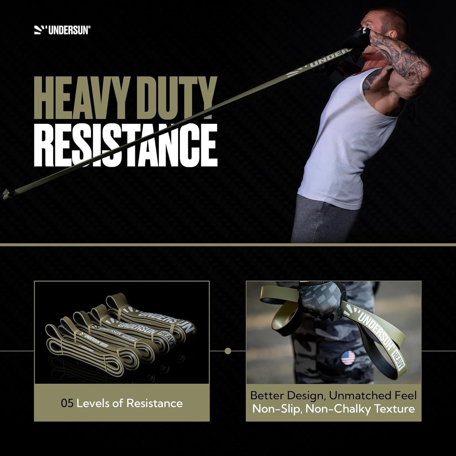 Bandas de Resistencia Undersun Camo Elite - 2 Niveles de Resistencia