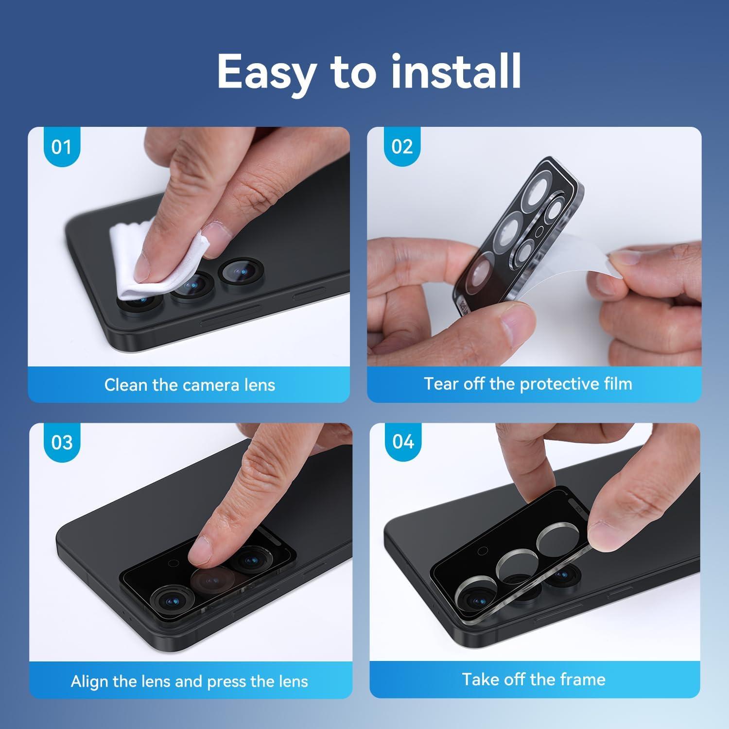 Protector de Lente de Cámara HelloDeere para Samsung Galaxy S24 - Vidrio Templado 9H