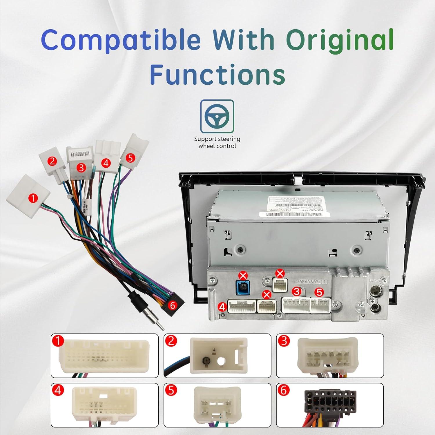 Arnés de Cable de Radio Toyota Camry RAV4 Corolla 16PIN
