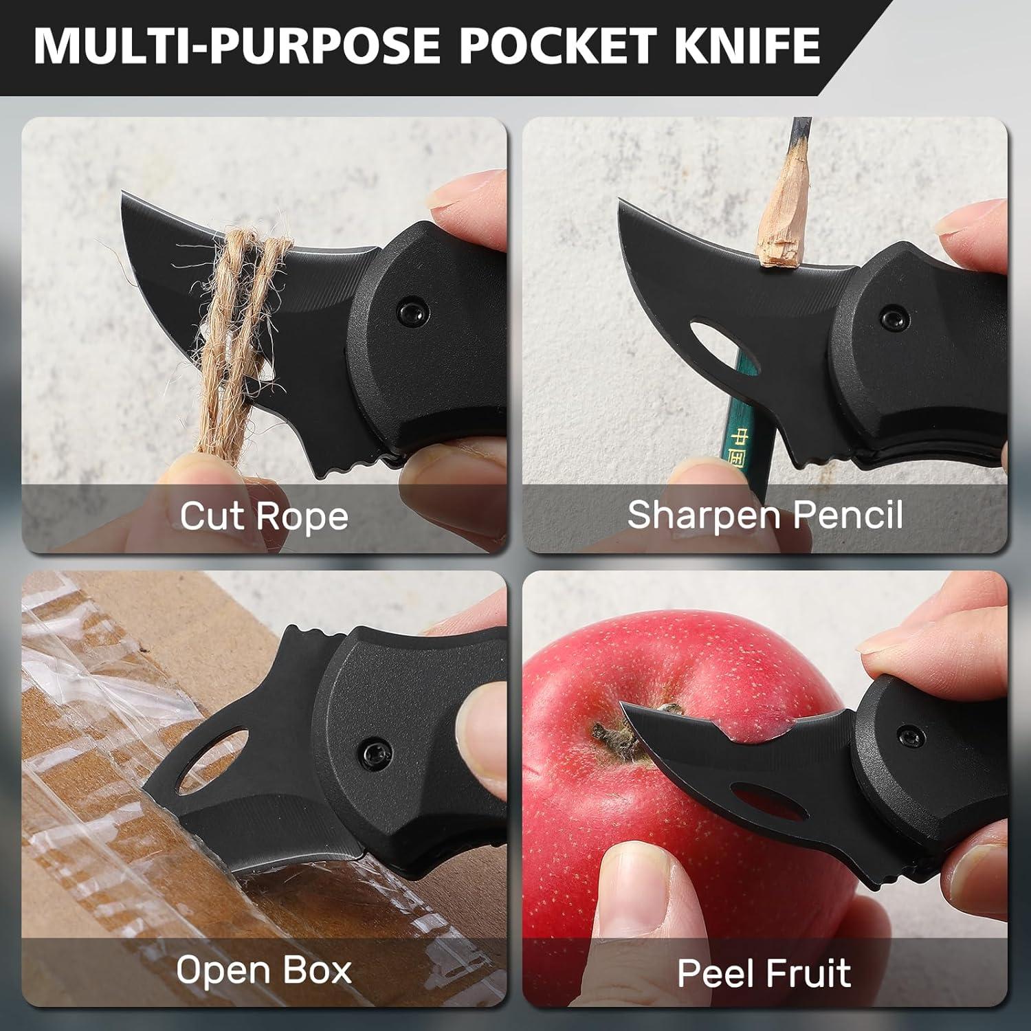 Cuchillo Utilitario Plegable VIRENKNIFE SAM06 Negro 10 cm