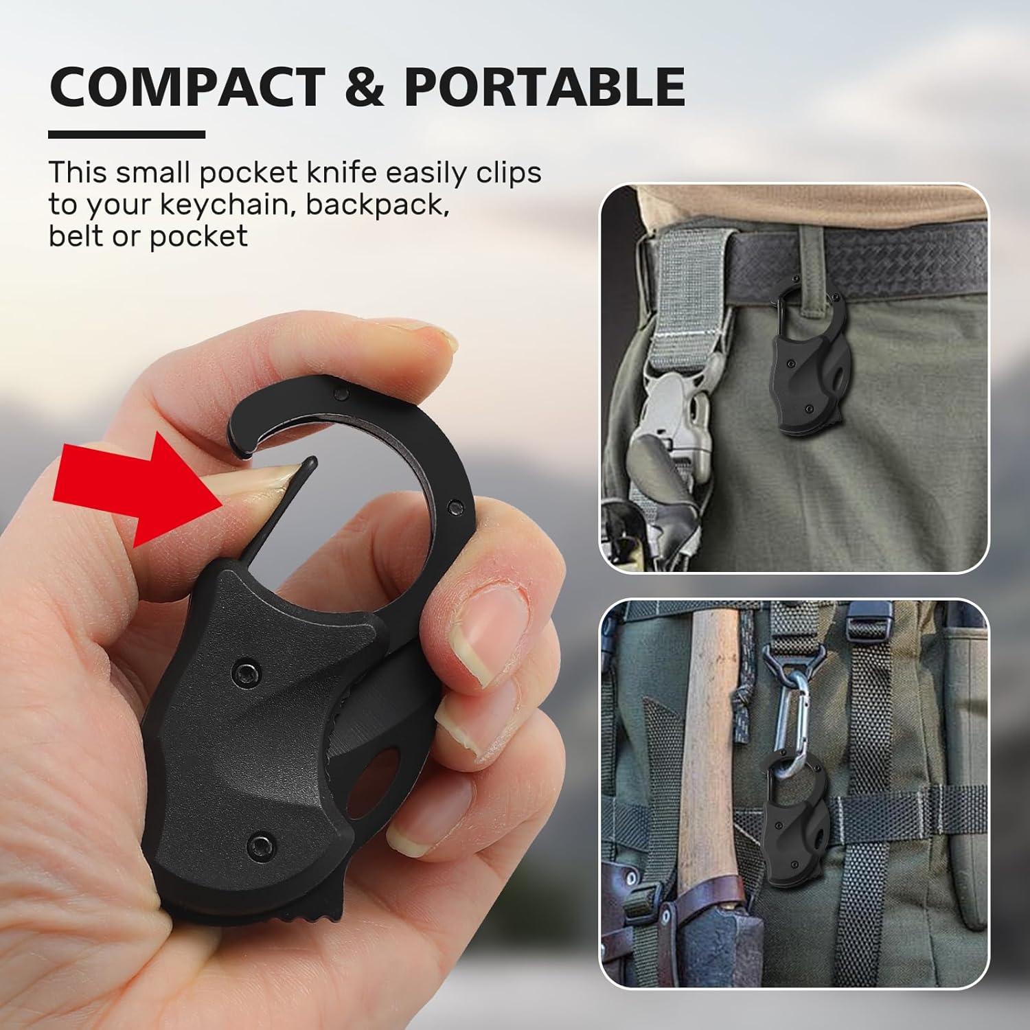 Cuchillo Utilitario Plegable VIRENKNIFE SAM06 Negro 10 cm