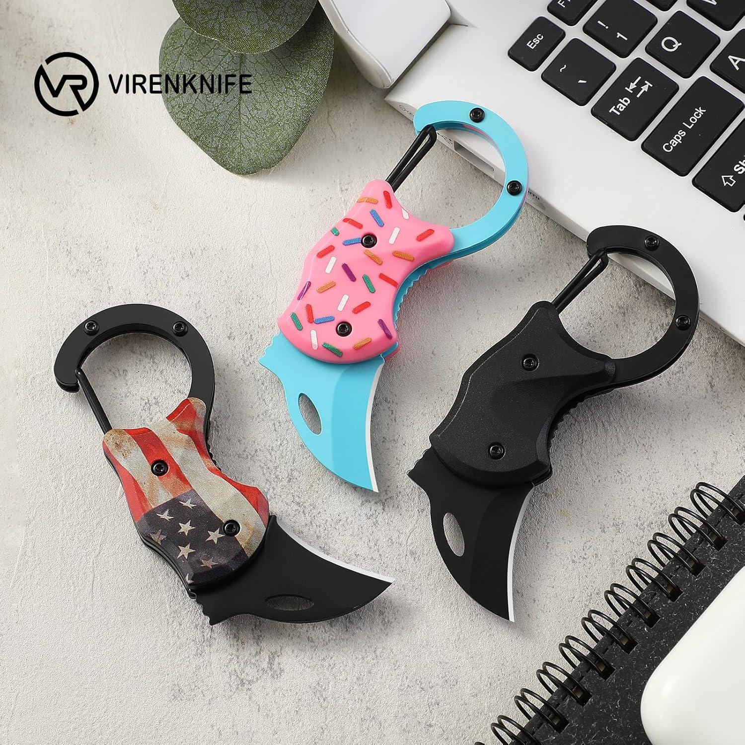 Cuchillo Utilitario Plegable VIRENKNIFE SAM06 Negro 10 cm