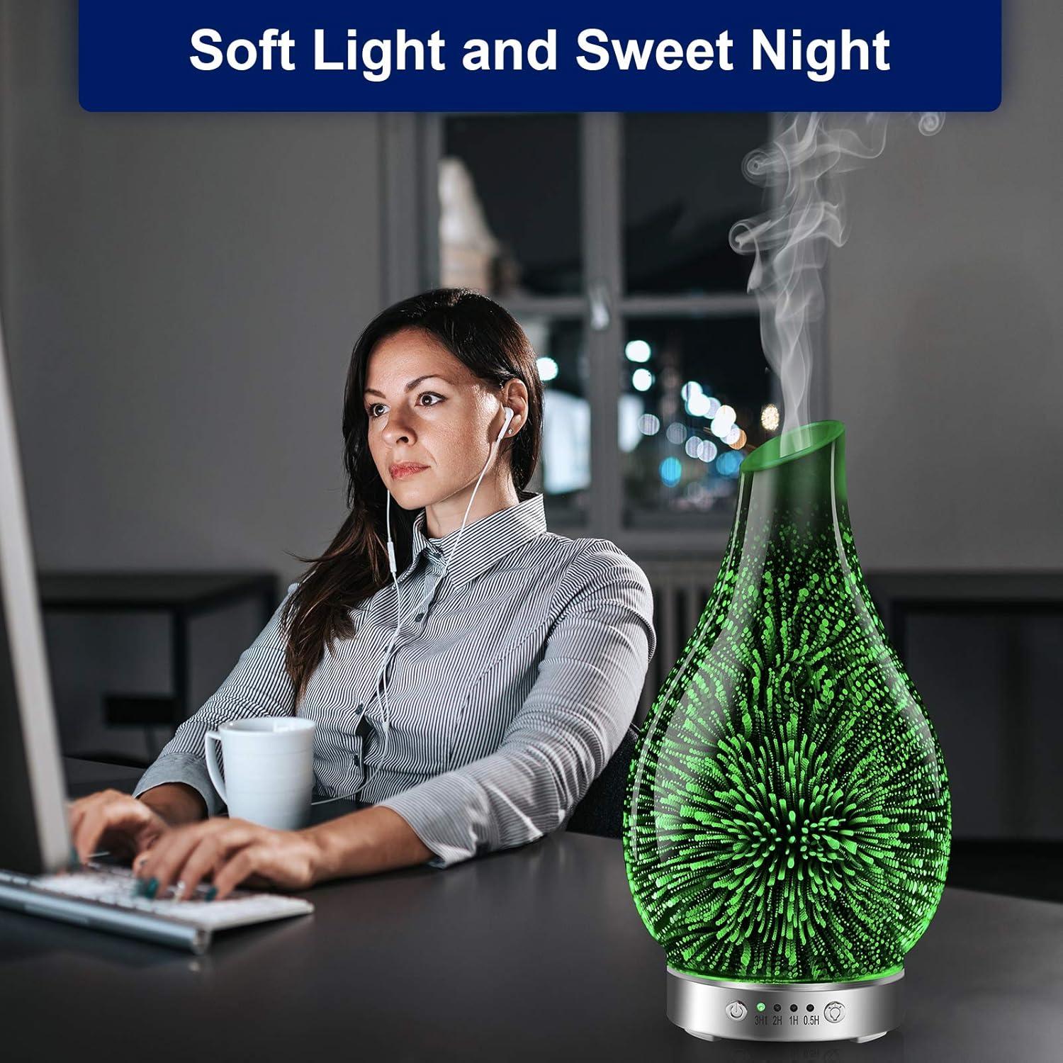 Difusor de Aceite Esencial MAXWINER 3D Ultrasonico 120ml