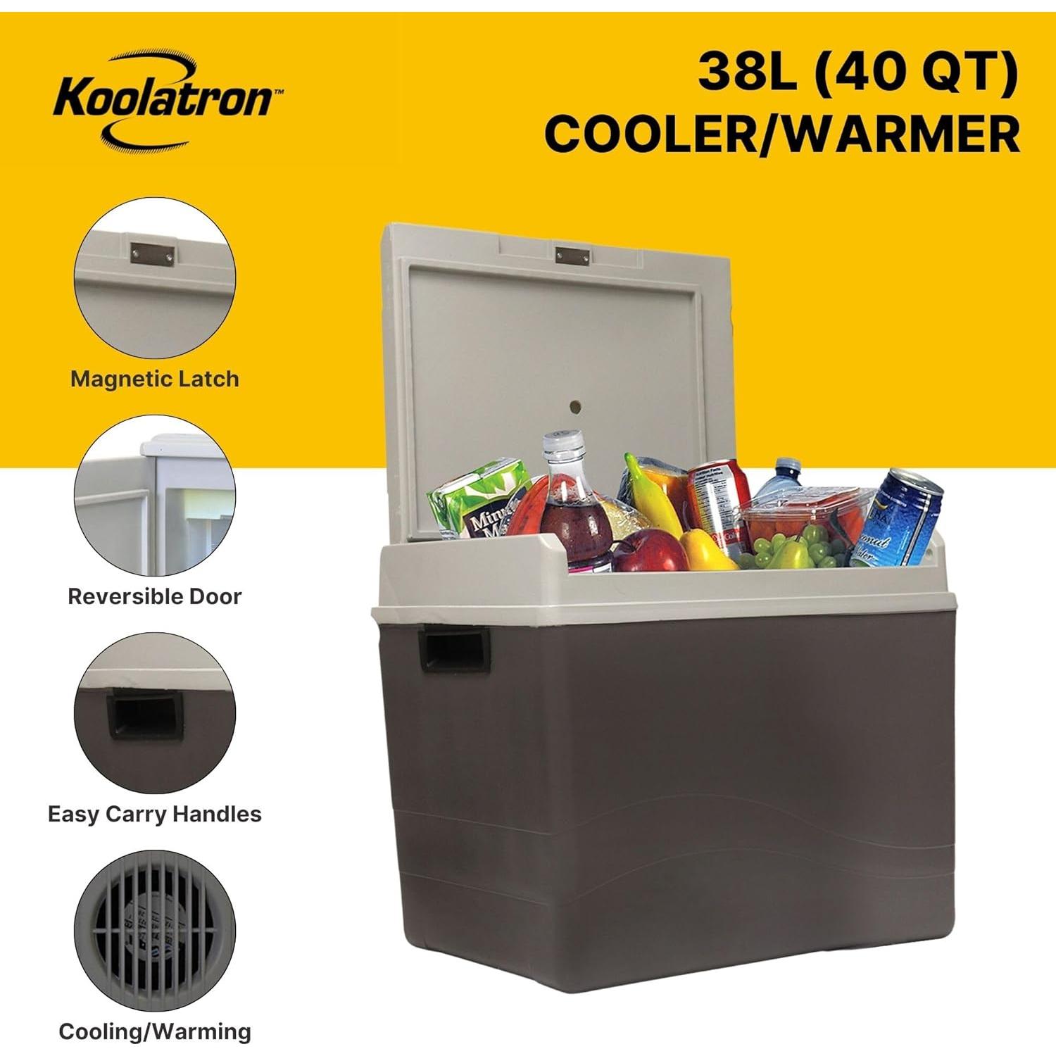 Koolatron Enfriador 12V 38L Termoeléctrico Portátil Gris
