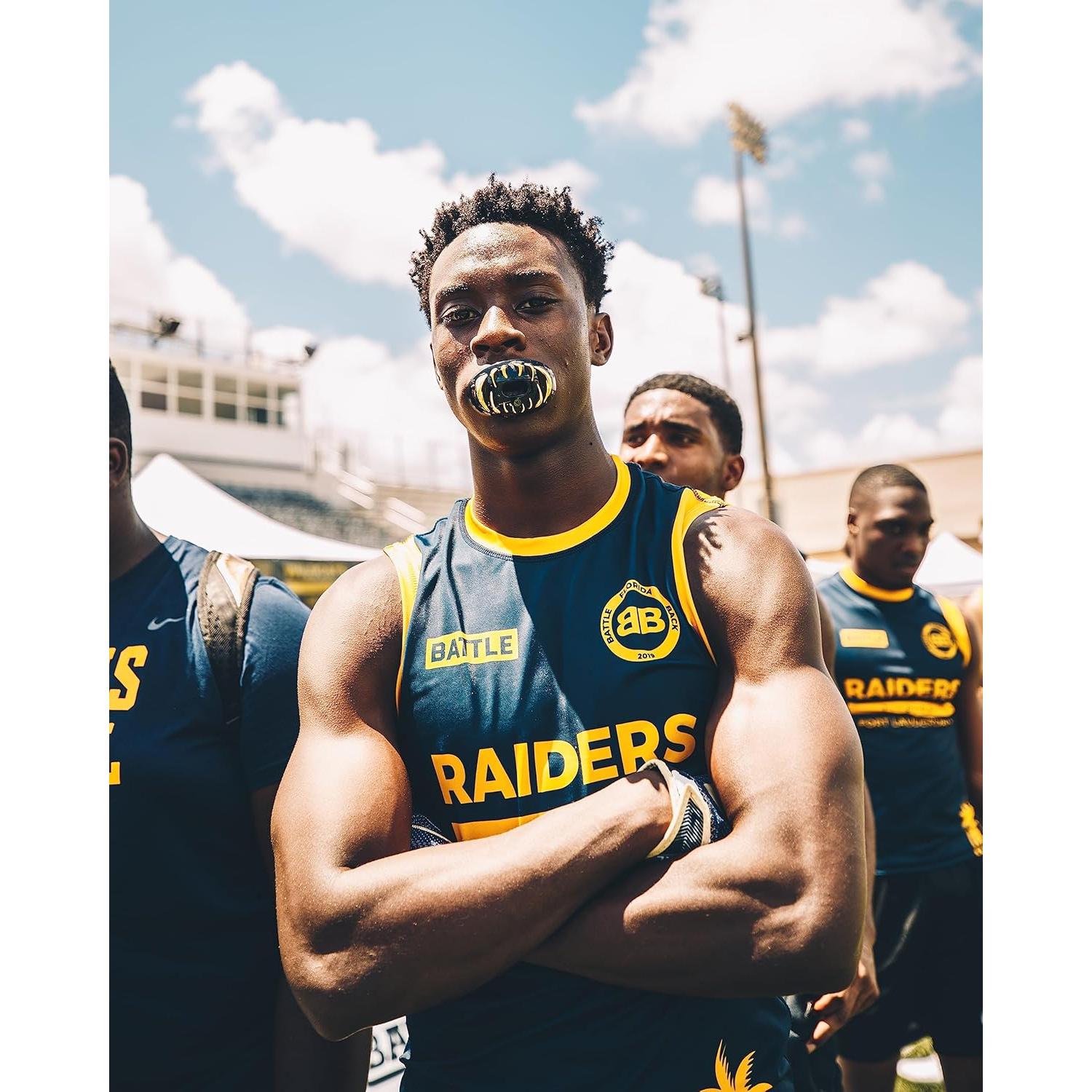 Protector Bucal Battle Oxygen Chrome 3D Predator - Negro/Dorado