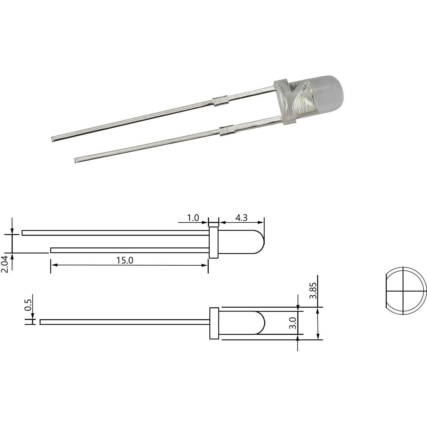 Diodo Emisor de Luz LED 3mm Morado Tegg 100pcs