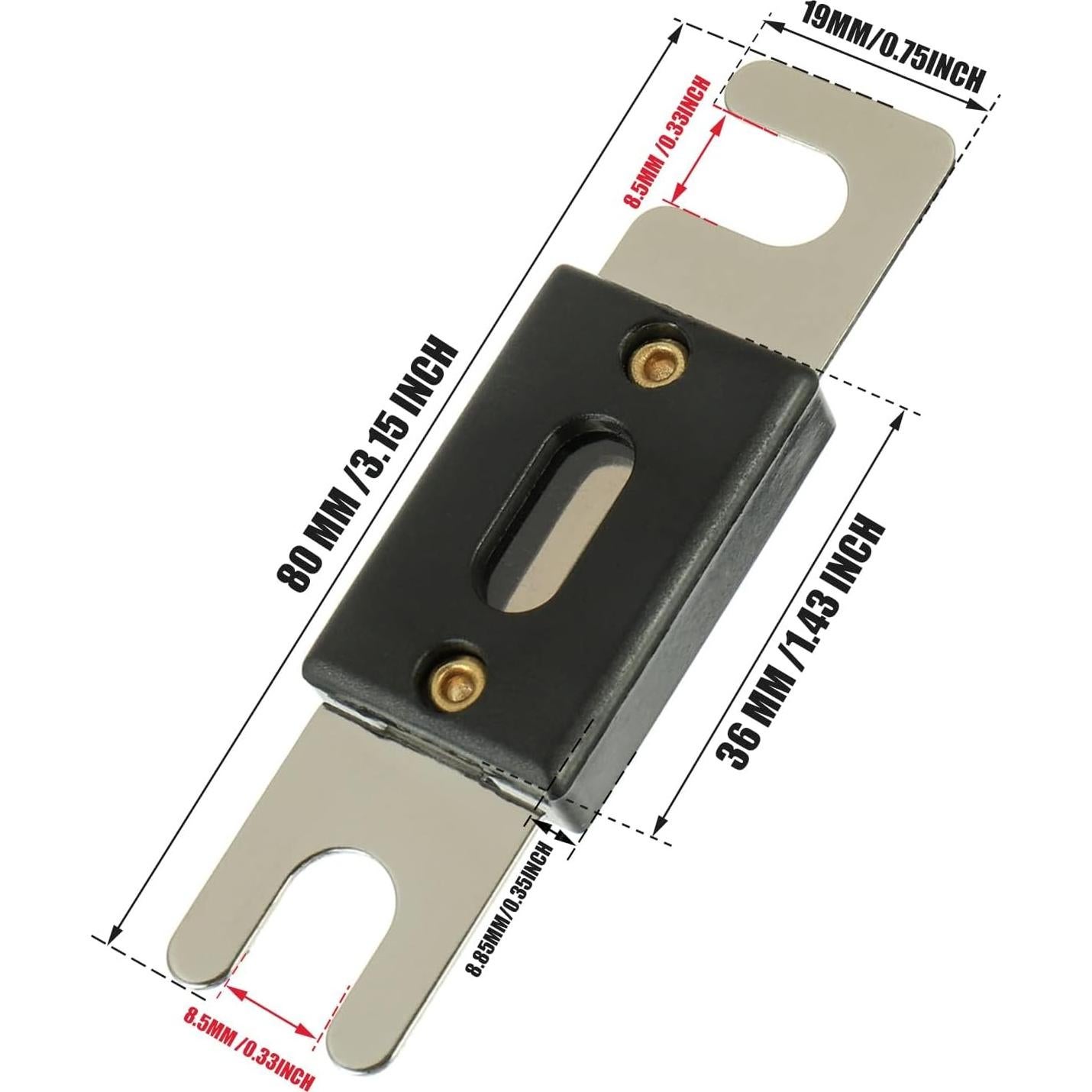 Soporte de Fusible ANL BOJACK 30A para 0/2/4 AWG